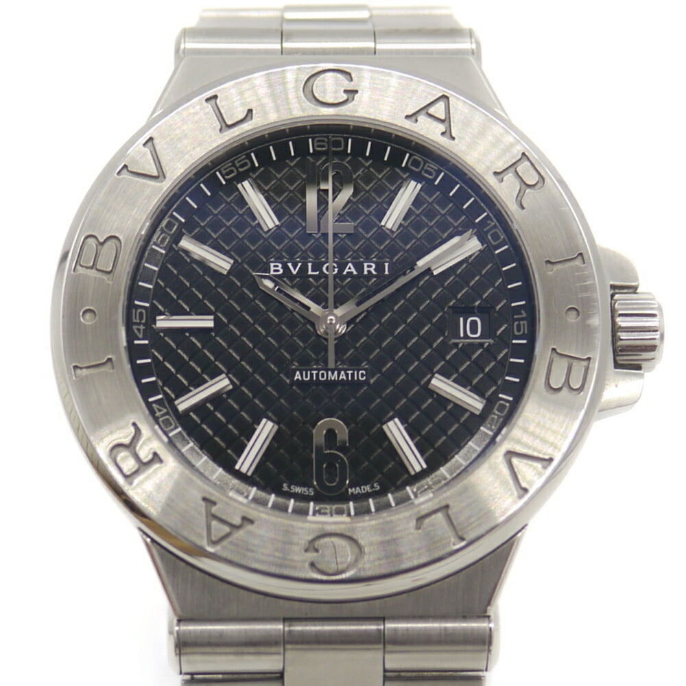 BVLGARI Diagono Date DG40S Automatic Black Dial Watch — Good