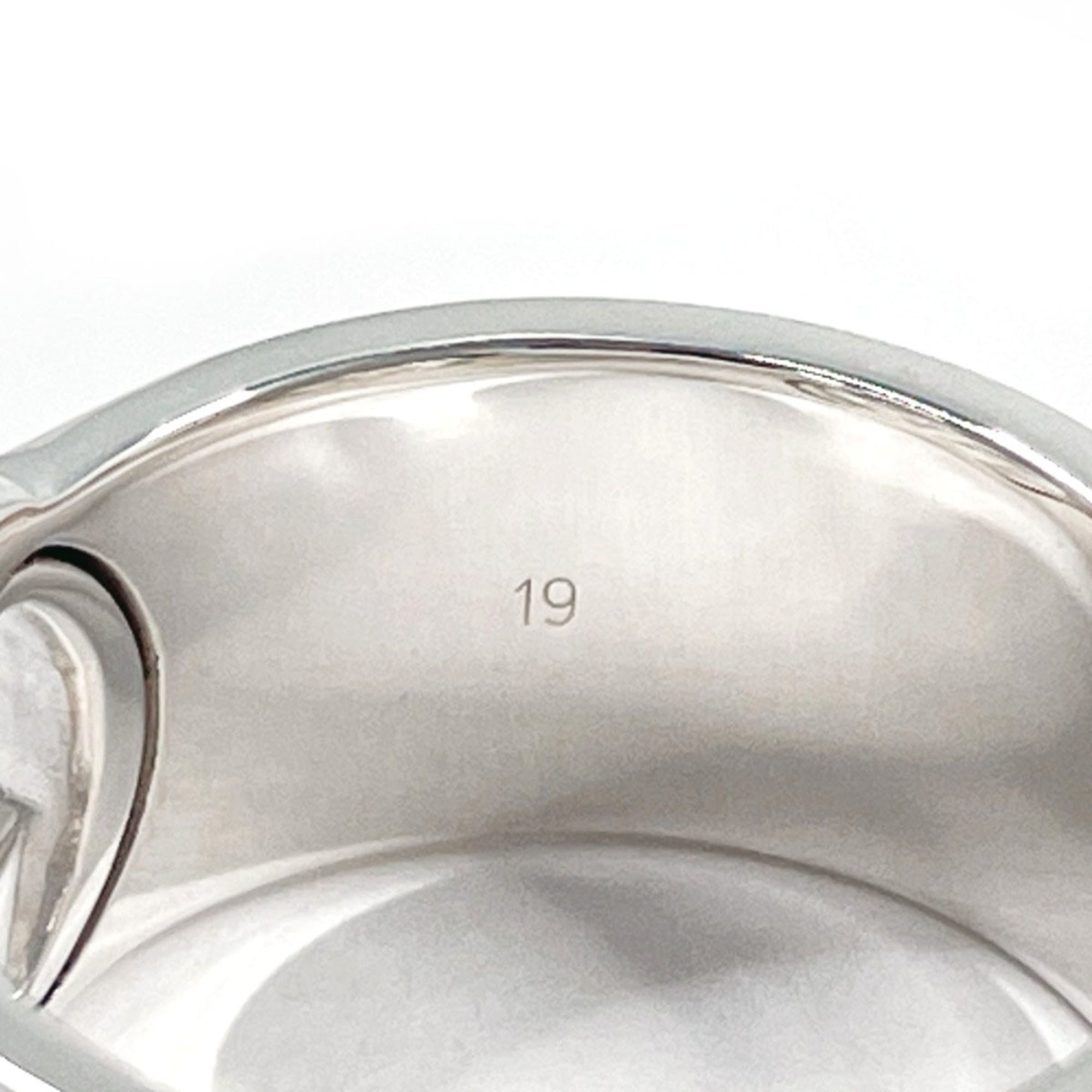 GUCCI Interlocking G Ring, Sterling Silver 925, Size 18, Men's — Like New