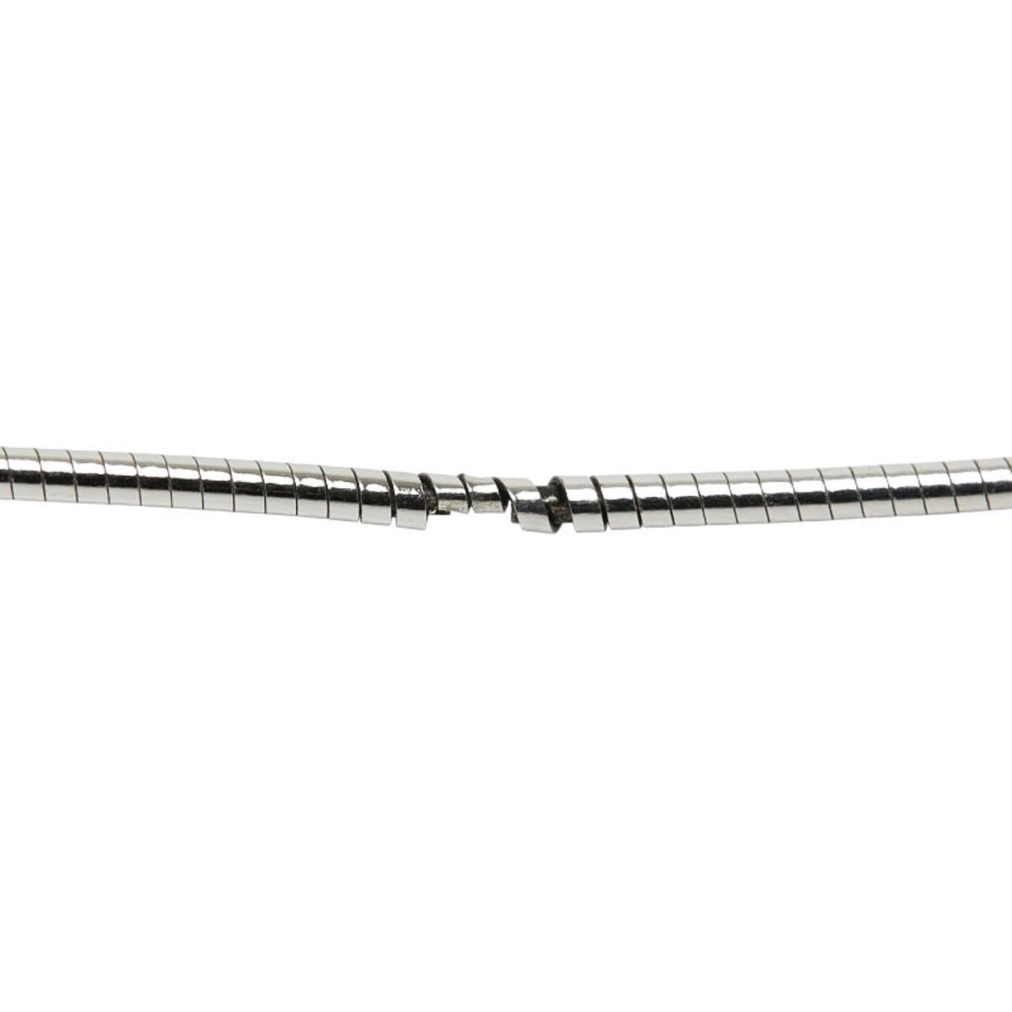 Hermes Hermès Pop Ash H Necklace, Silver Beige, SV925, Women's