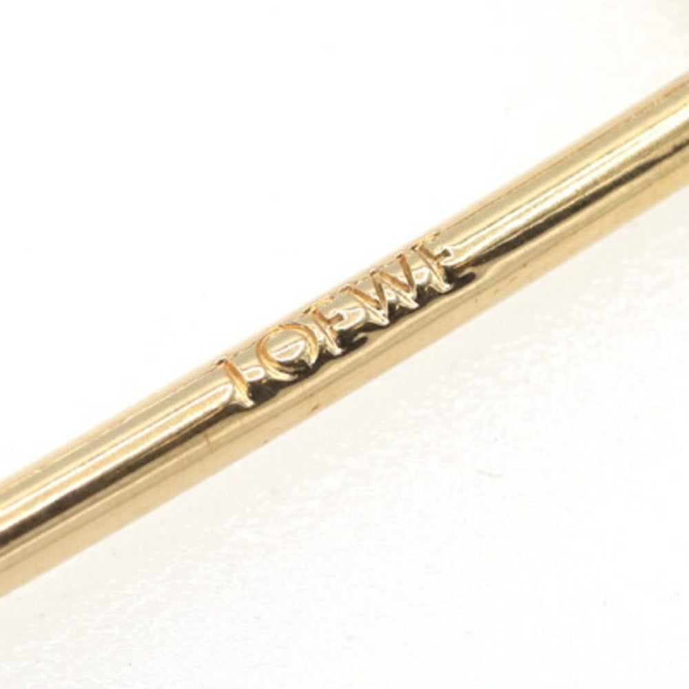 LOEWE Meccano Small Pin Brooch in Red Gold Leather and Metal for Women — Like New