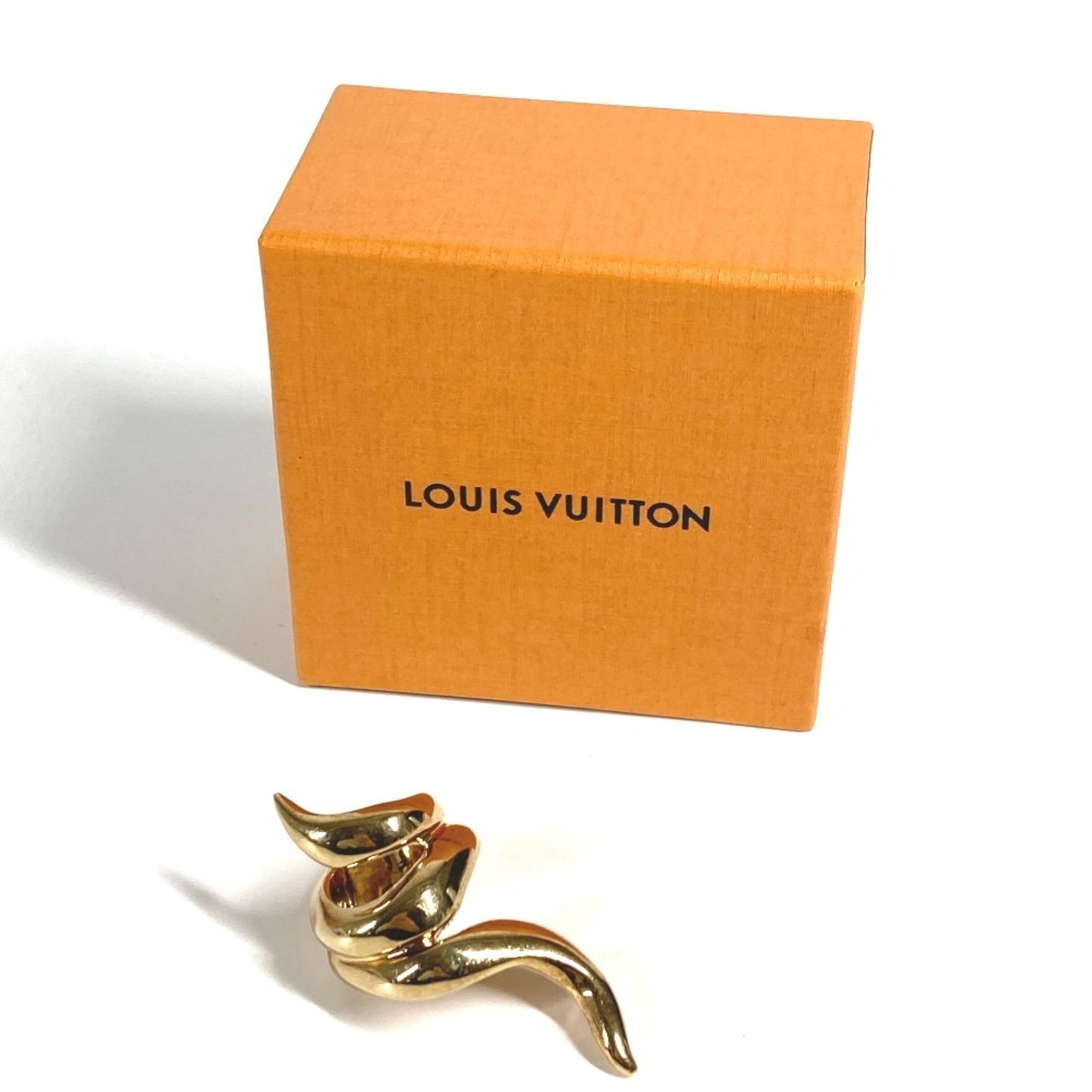 LOUIS VUITTON MP1955 Logo Accessory Jewelry Ring, Men's/Women's, Gold