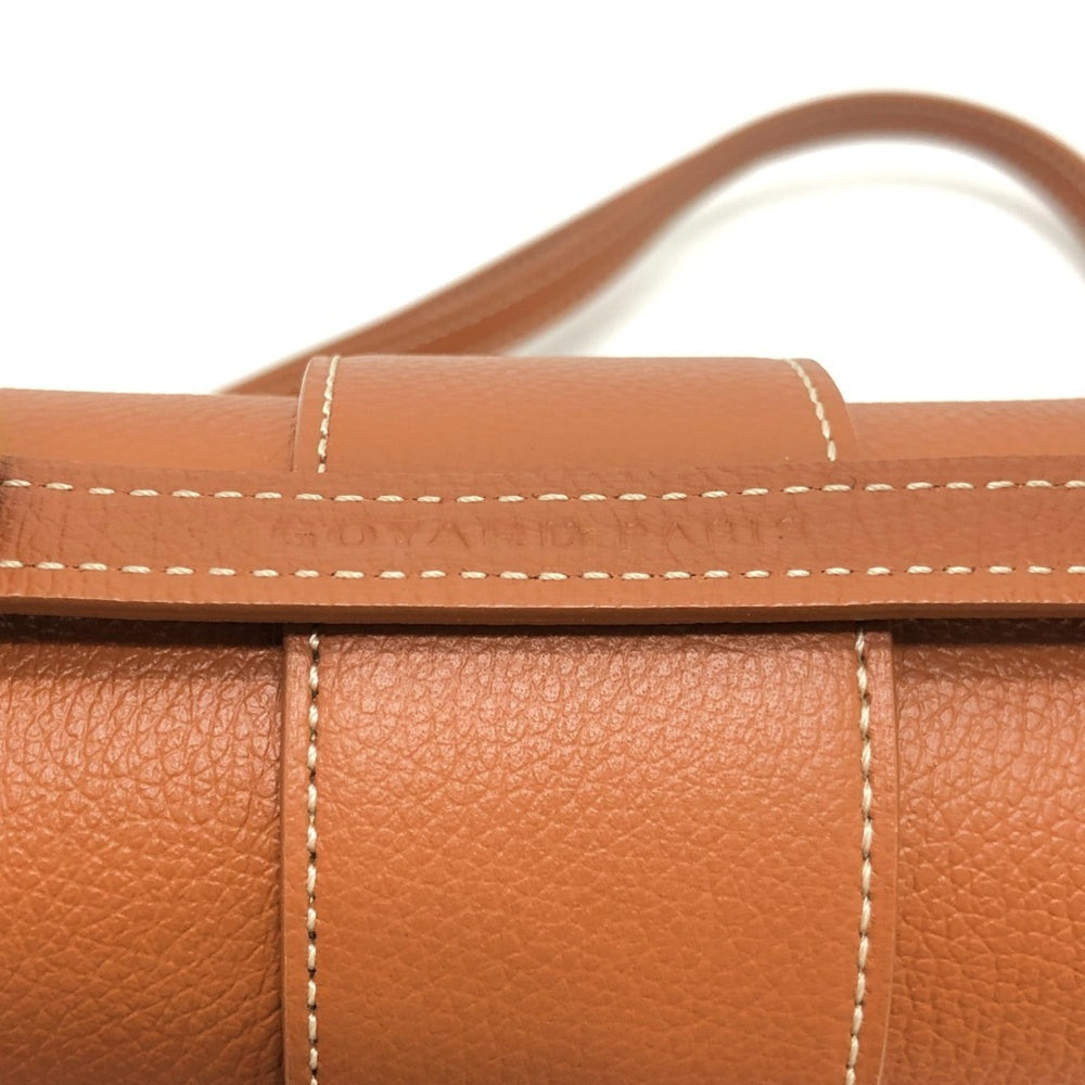GOYARD Saigon Mini Soft Bag, 2-Way Crossbody Shoulder Handbag, Coated Canvas, Leather, Women's, Black & Tan, Like New — Like New