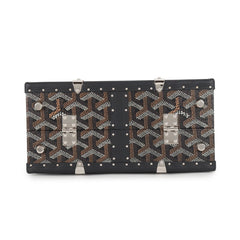 Goyard Saigon Mini Trunk Bag Wood SAIMA3MINTY01CL01P GOYARD Black 2-way Handbag — Like New