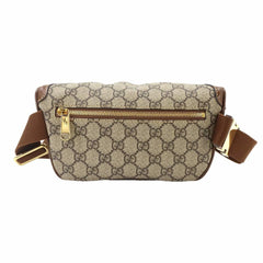 Gucci Interlocking G Belt Bag, Waist Handbag, Pouch, GG Supreme Leather, Beige/Brown, 682933, Gold Hardware — Like New