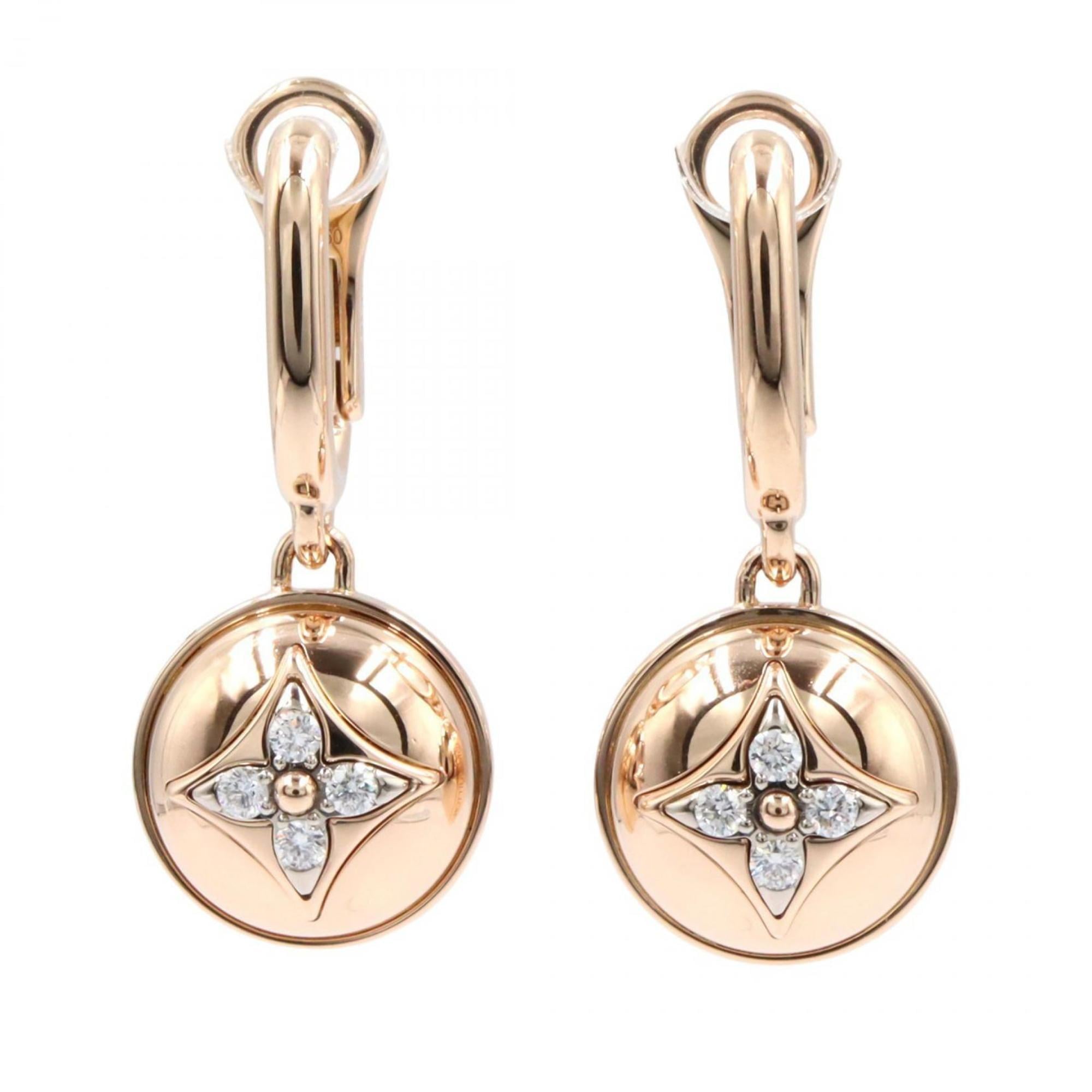 Louis Vuitton Diamond Boucle d'Oreille B Blossom Earrings in 18K Pink Gold (Pink Gold) for Women. Available and Clear.
