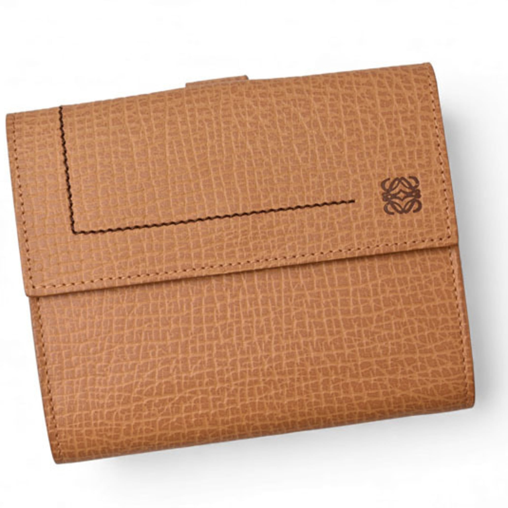 LOEWE Anagram Trifold Wallet in Caramel