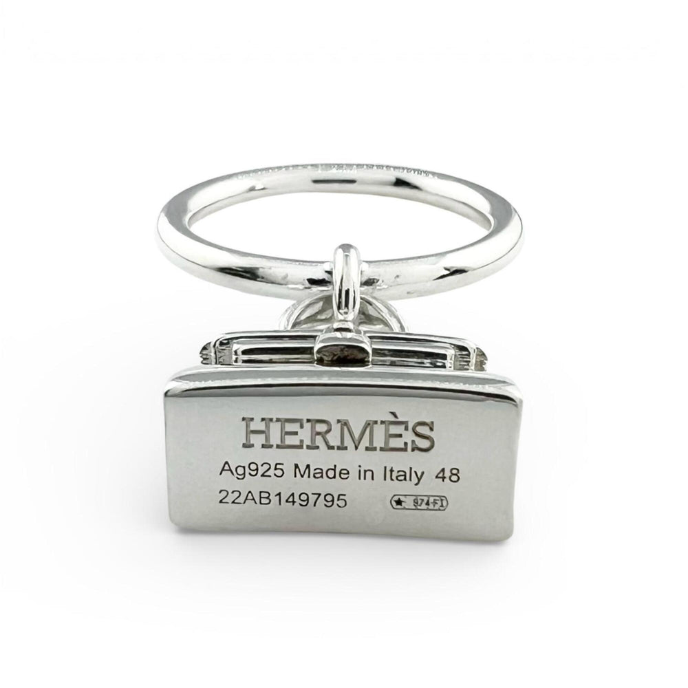 HERMES Kelly Amulette Ring, 2022 model, AG925 sterling silver, size 48, with box and case, made in Italy, weight 7.6g, women's — Like New