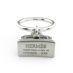 HERMES Kelly Amulette Ring, 2022 model, AG925 sterling silver, size 48, with box and case, made in Italy, weight 7.6g, women's — Like New