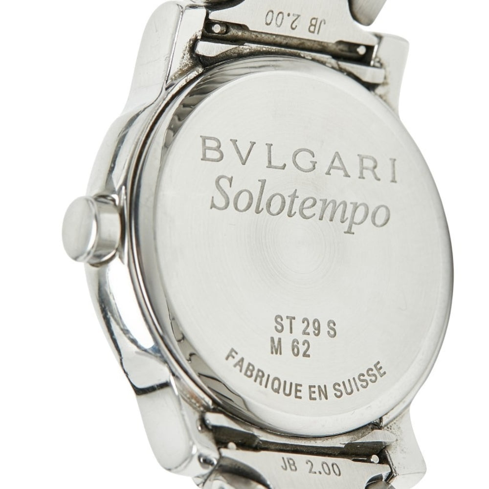 Bulgari Solotempo ST29S Quartz Watch, White Dial, Stainless Steel, Women's, BVLGARI — Good