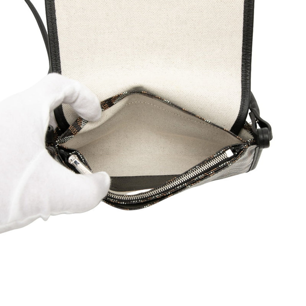 Goyard Plumet Shoulder Bag Pouch Wallet Black Multicolor Leather Women's GOYARD