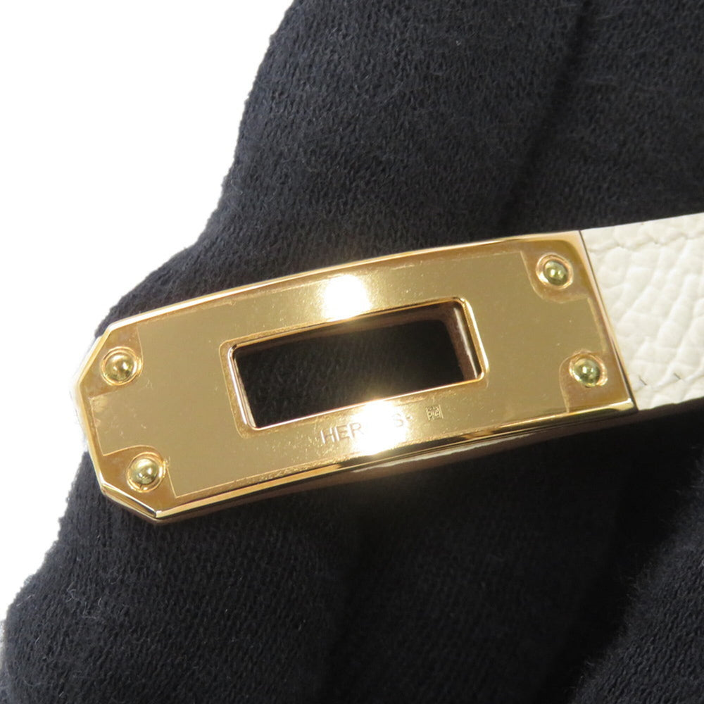 Hermes Kelly Double Tour Bracelet, Craie Pink Epsom Leather, U Stamp, Size T2 — Like New