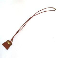 HERMES Mon Petit Kelly PM Necklace Leather Women's Brown — New - Store Return