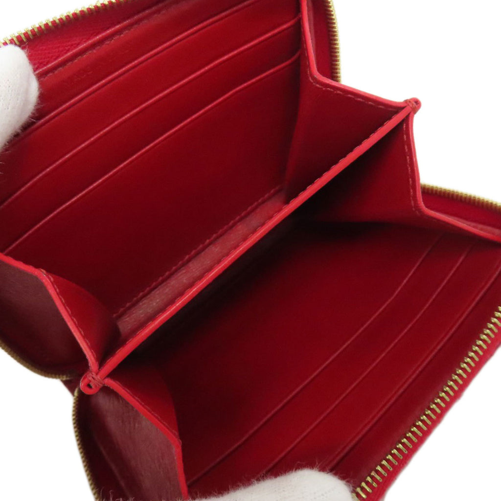 Celine C metal wallet/coin case leather women's