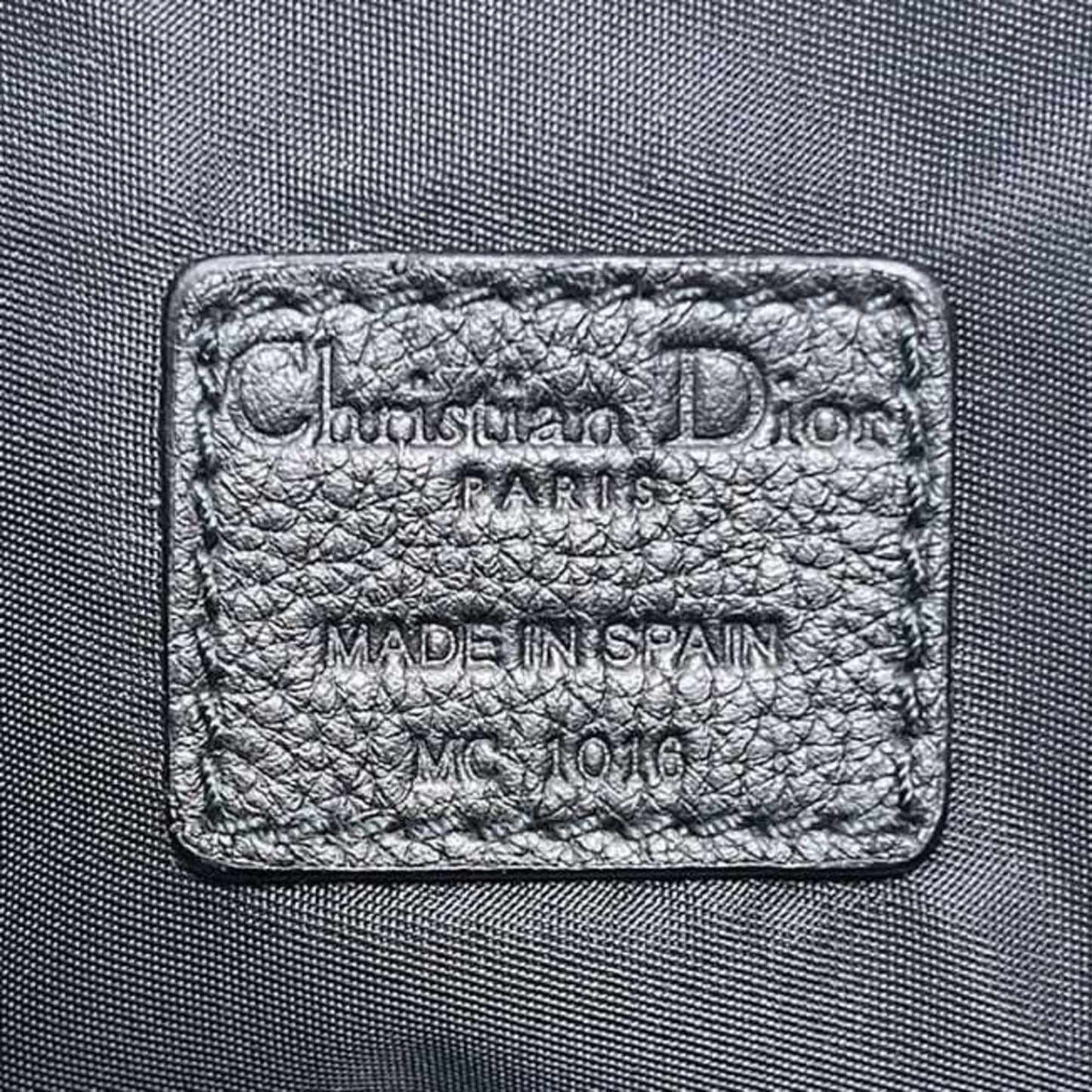 Christian Dior Waist Pouch f-24651 Black Trotter Canvas and Leather MC1016 Belt Bag Crossbody for Men Women