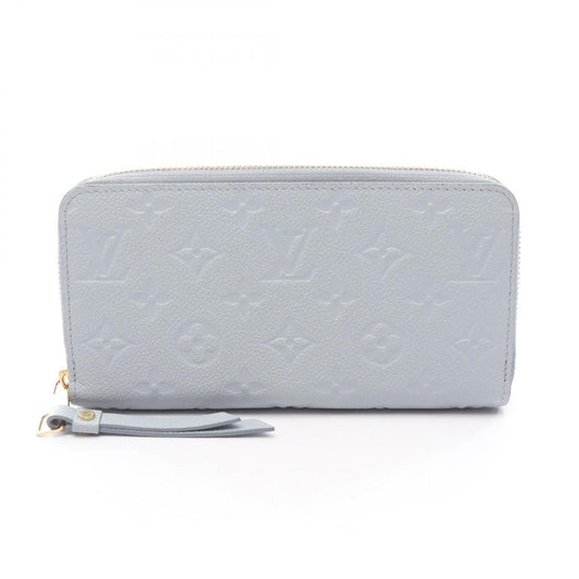 Louis Vuitton Zippy Wallet, Round Long Leather, Monogram Empreinte, Women's, Blue Hour, M83225