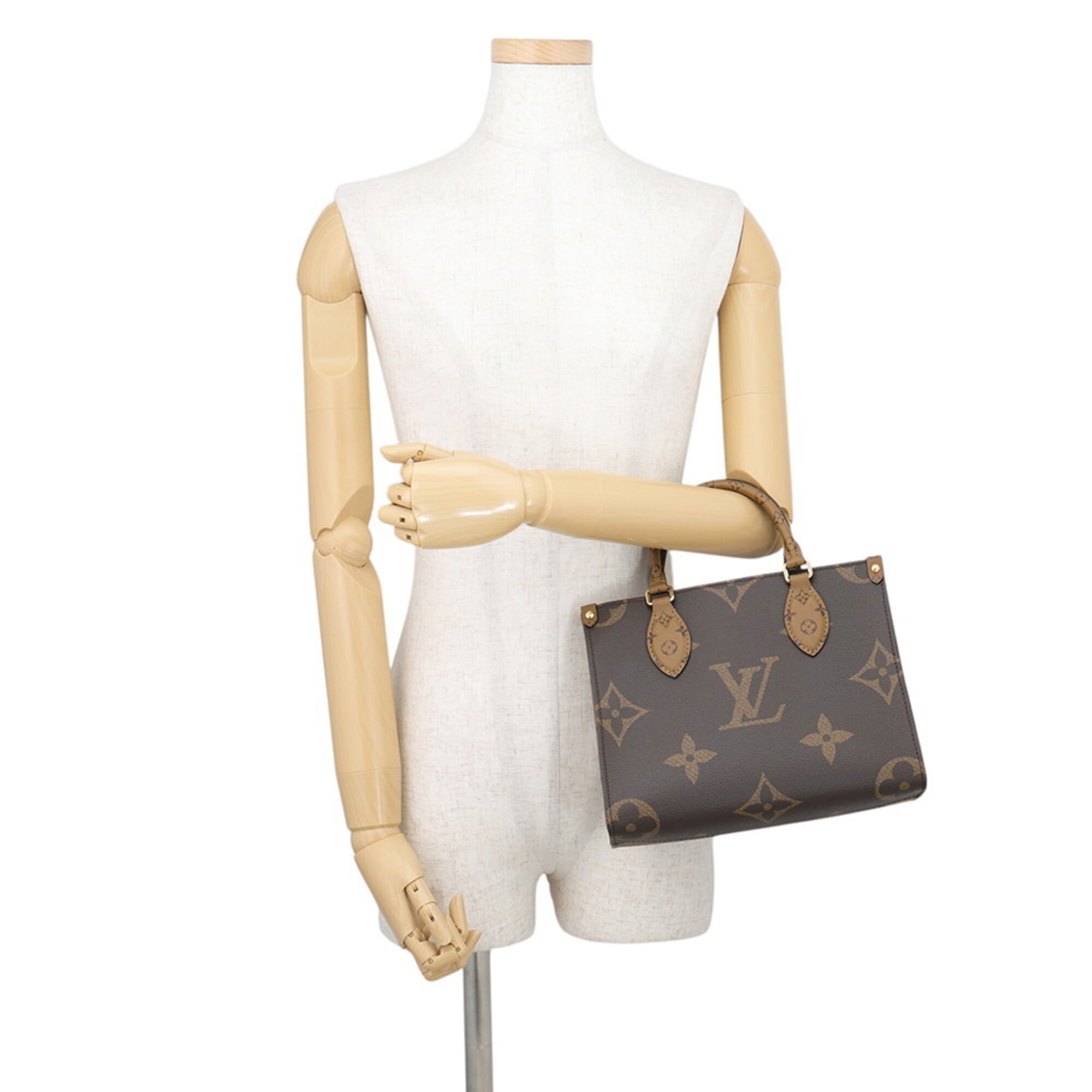 Louis Vuitton Monogram Reverse Giant OnTheGo PM Handbag M46373, 2-way Shoulder Bag, for Women, LOUIS VUITTON — Like New