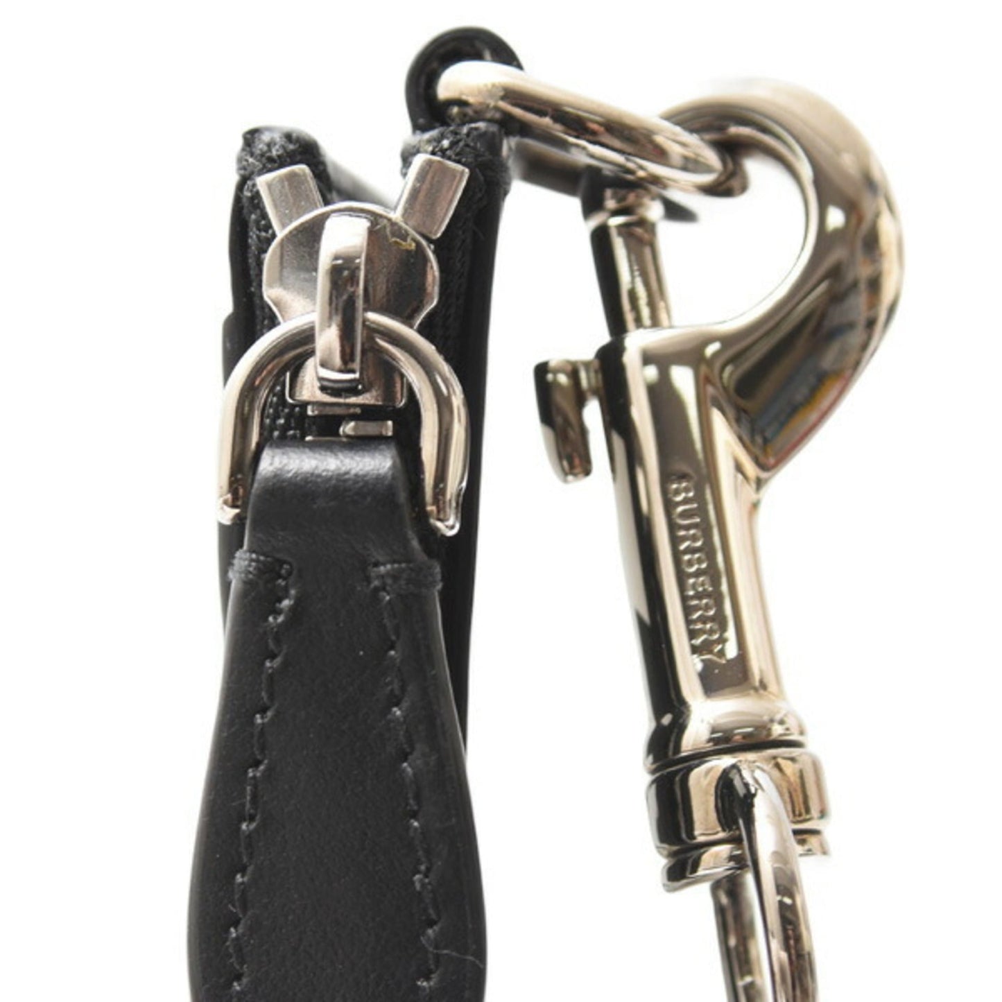 Burberry Men's and Women's Card Case Coin from the Universal Passport Collection, Black with Shoulder Strap Leather, 8051832