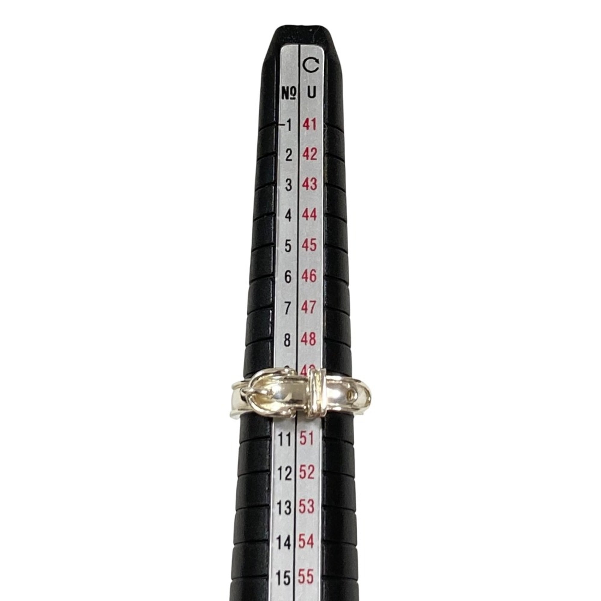 HERMES Vintage Ceinture Ring, 925 Sterling Silver (Equivalent Size), Men's/Women's — Like New