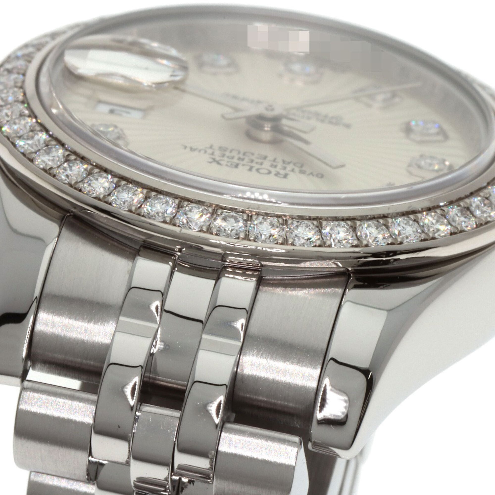 Rolex 179384G Datejust 10-Piece Diamond Bezel Watch in Stainless Steel/SS/18K White Gold with Diamonds, Women's — Good
