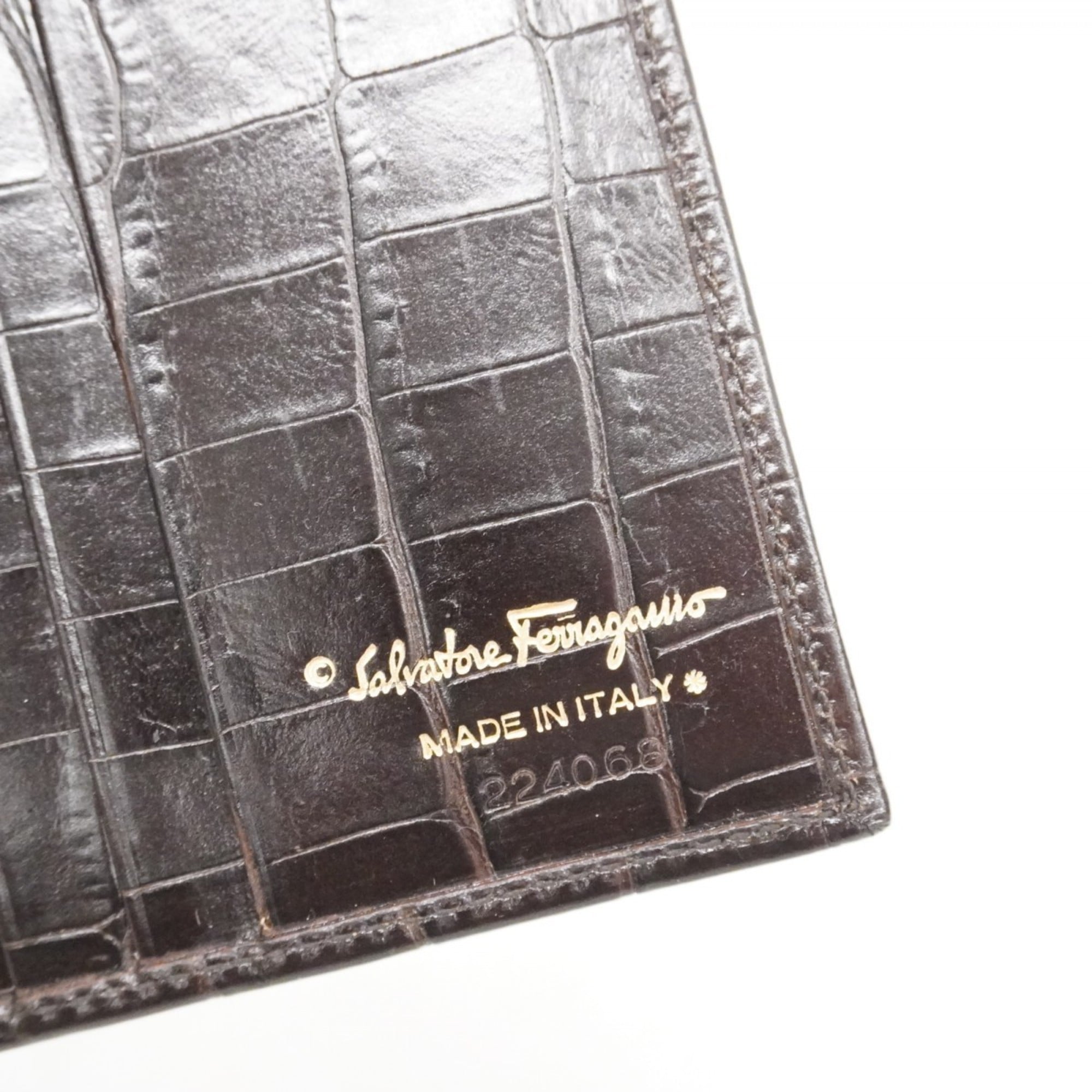 Salvatore Ferragamo Vara Leather Wallet, Brown, Women's