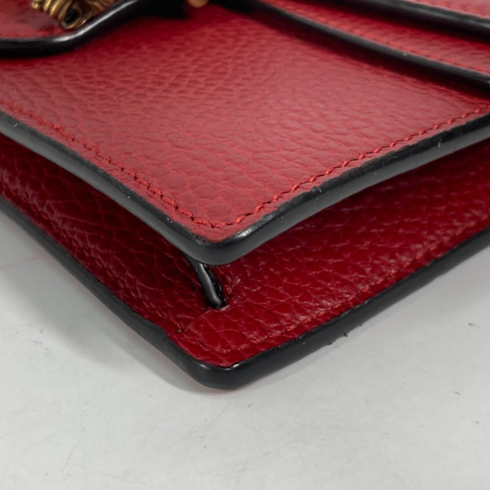 Gucci 476432 2WAY Bag Pouch Clutch Bag Chain Crossbody Shoulder Bag Red — Like New
