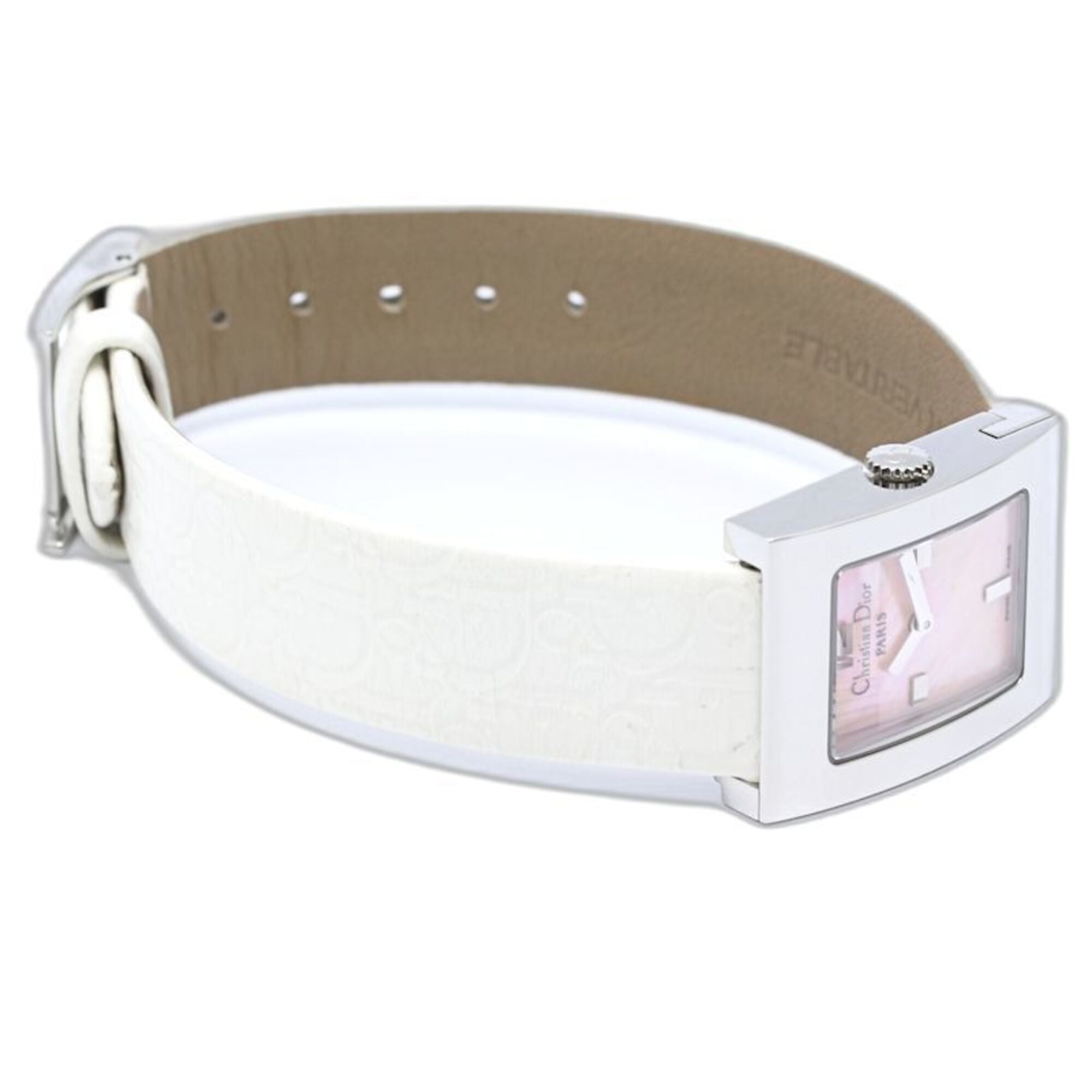 Christian Dior Malice Square D78-109 Women's Watch, Stainless Steel x Leather Strap, 130538 — Good