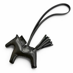HERMES Rodeo Charm PM Agneau Milo So Black Bag Charm, K Stamp, Made in France, Women's, Comes with Box, Highly Recommended! — Like New