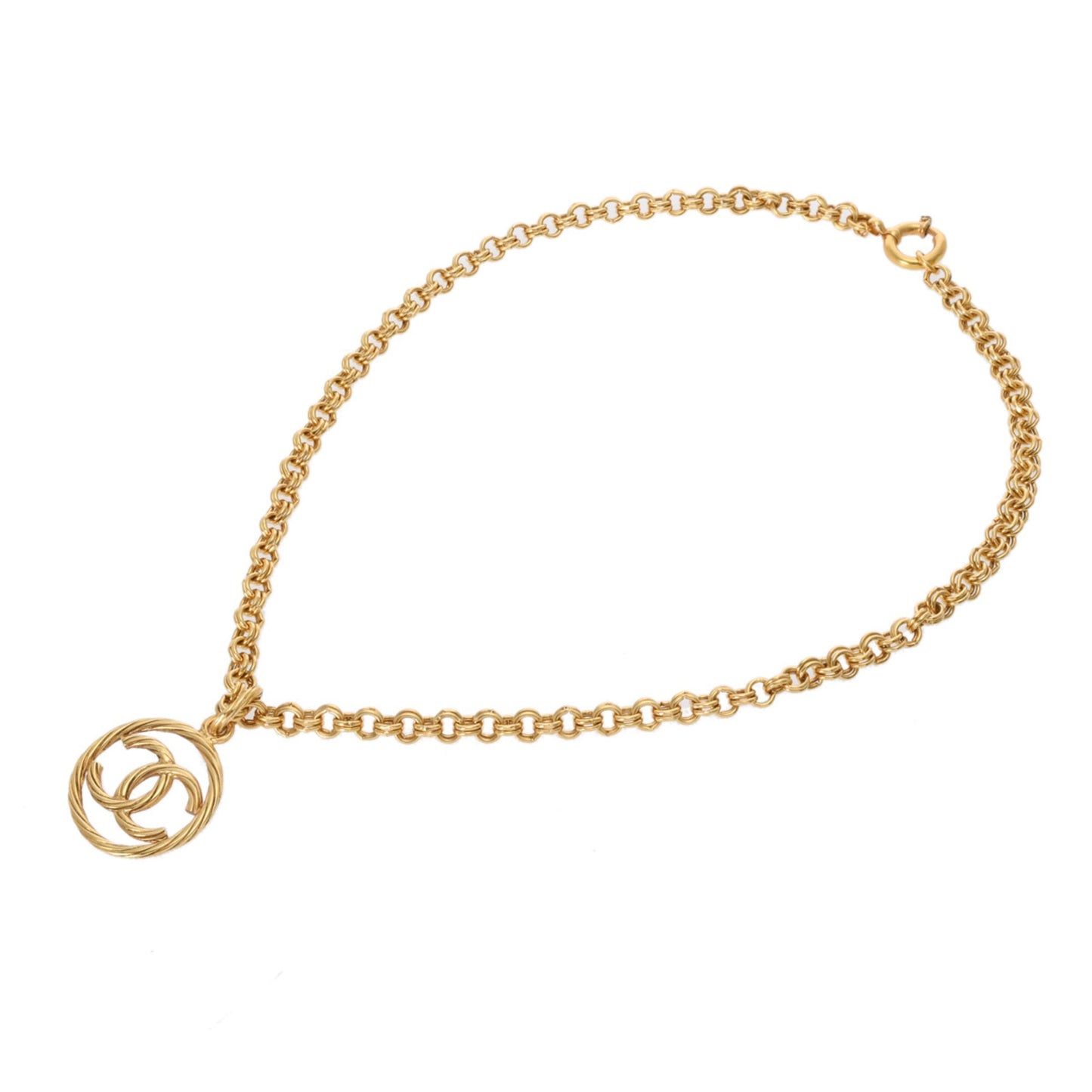 CHANEL Coco Mark Vintage 1993 Model Gold Hardware Women's GP Necklace A Rank Pre-owned Ginzo