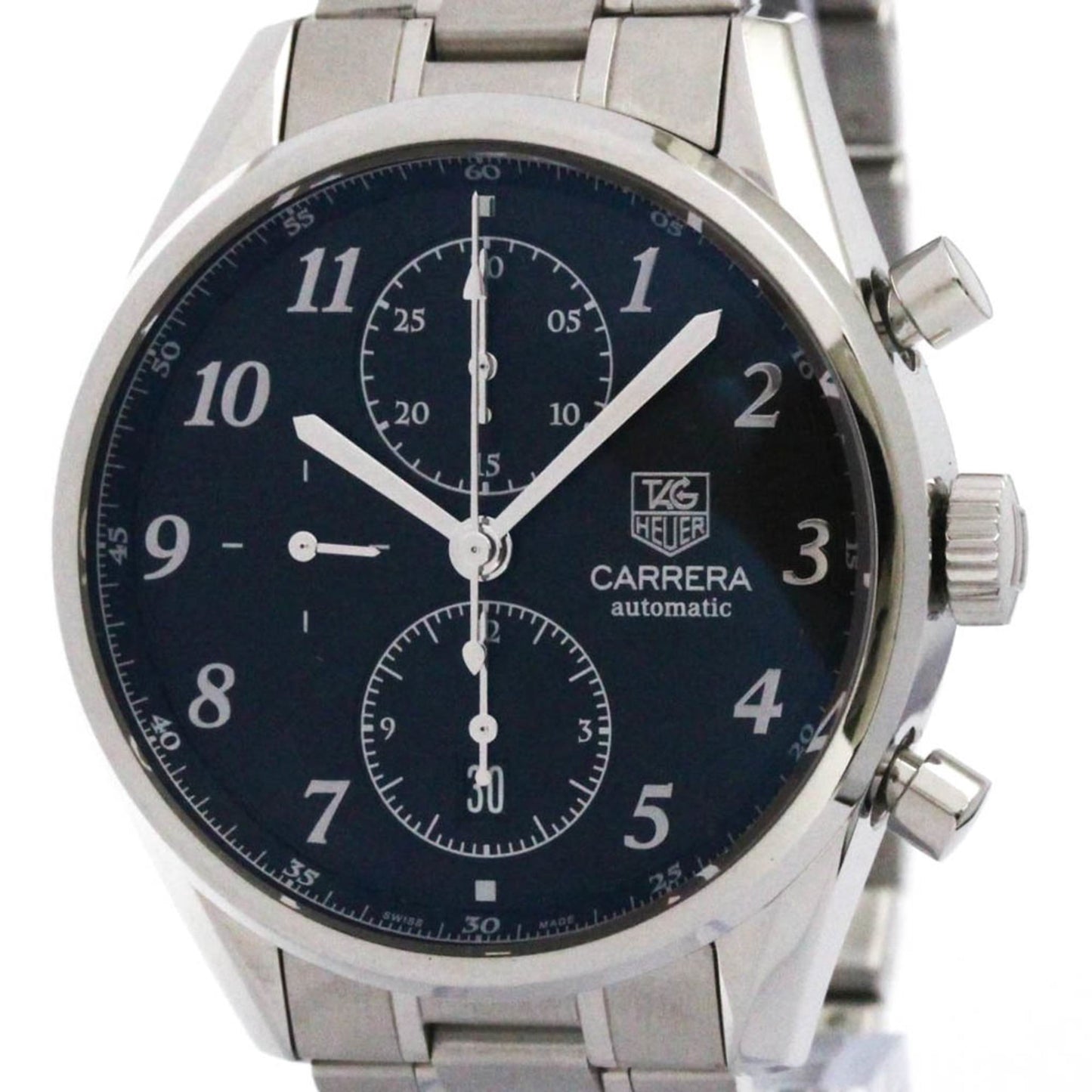 TAG HEUER Carrera Heritage Calibre 16 Steel Mens Watch CAS2110 Polished