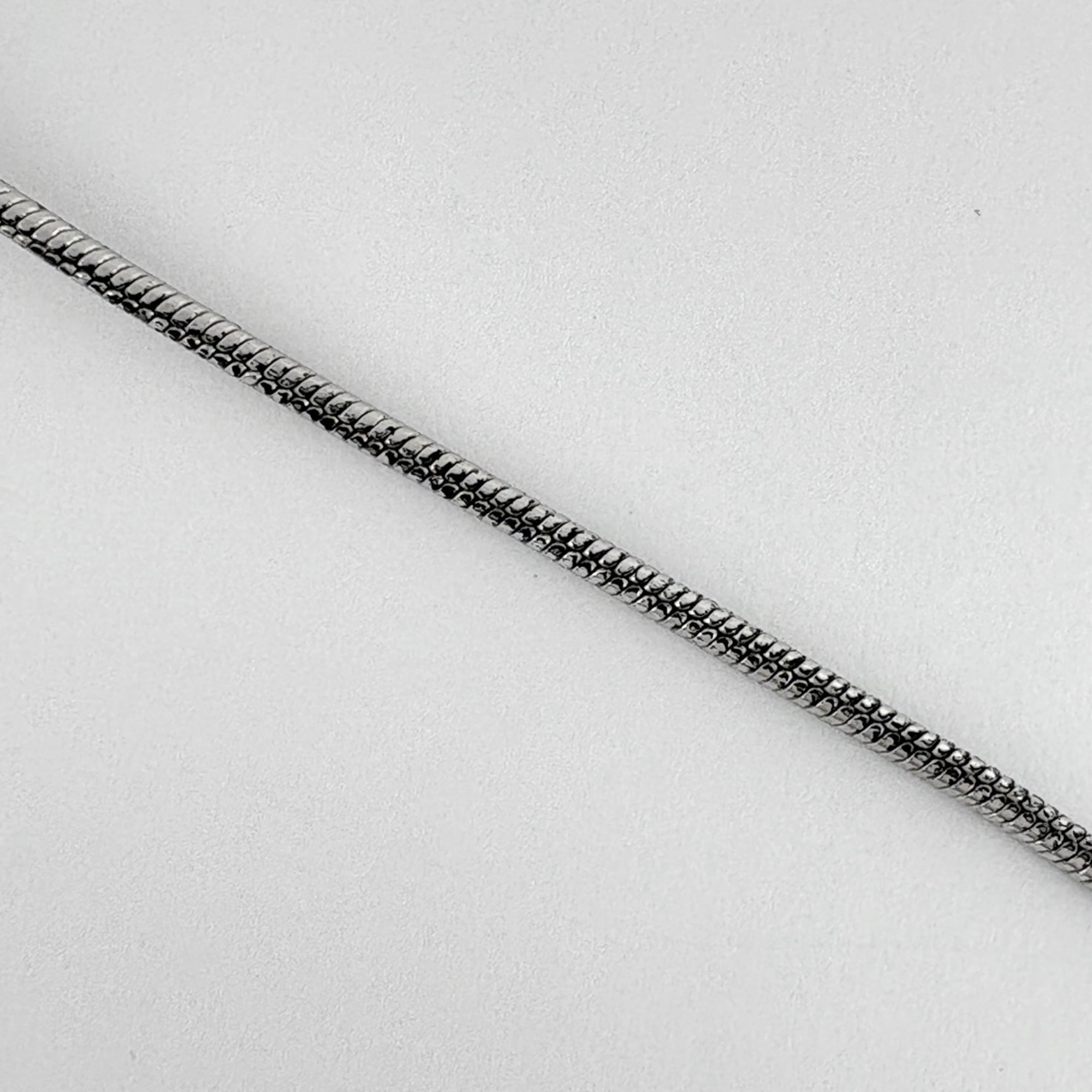 Christian Dior D logo rhinestone necklace, silver plated, for women.