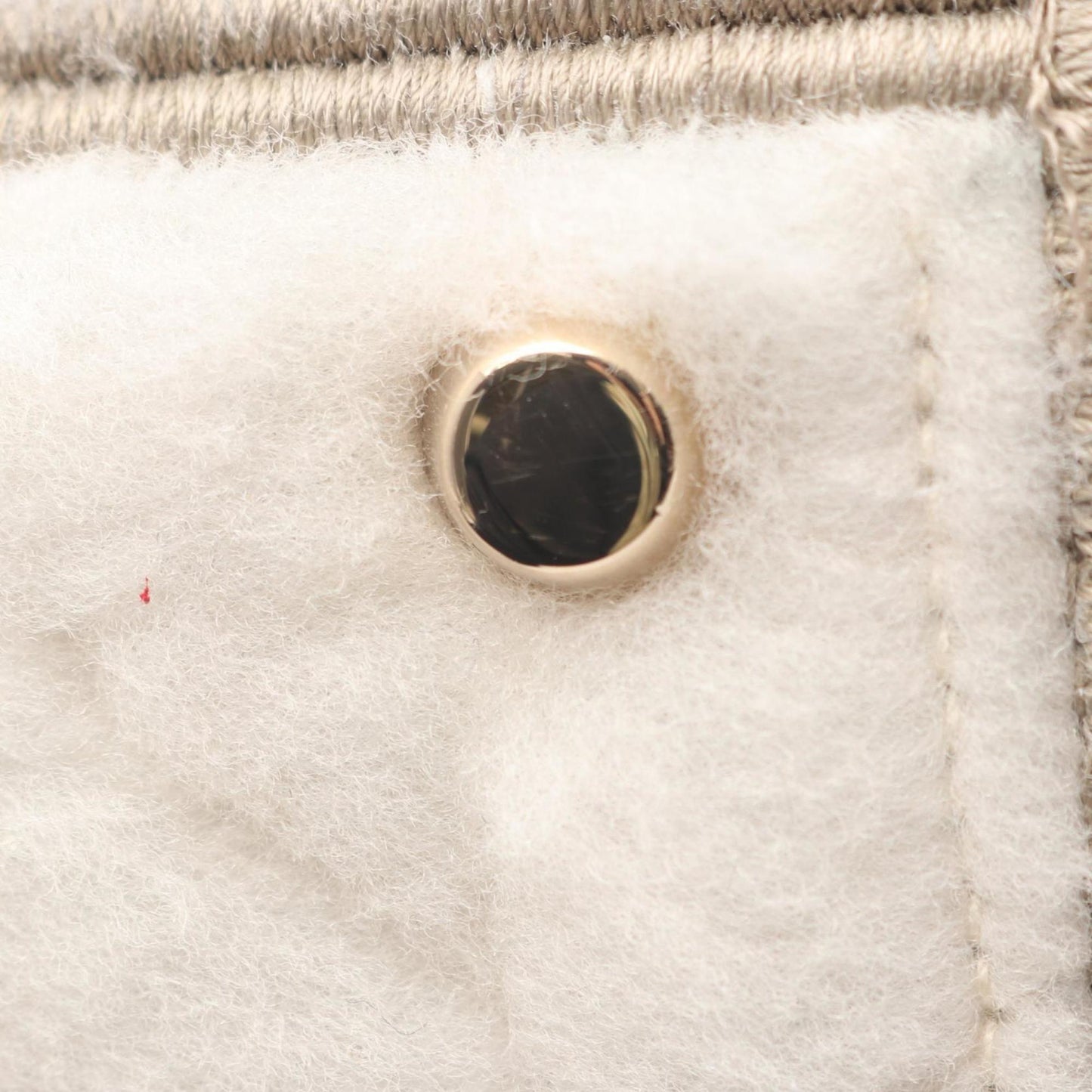 Christian Dior Dior LADY D-LITE Medium Handbag, Canvas and Shearling, Women's, White, Beige, Black