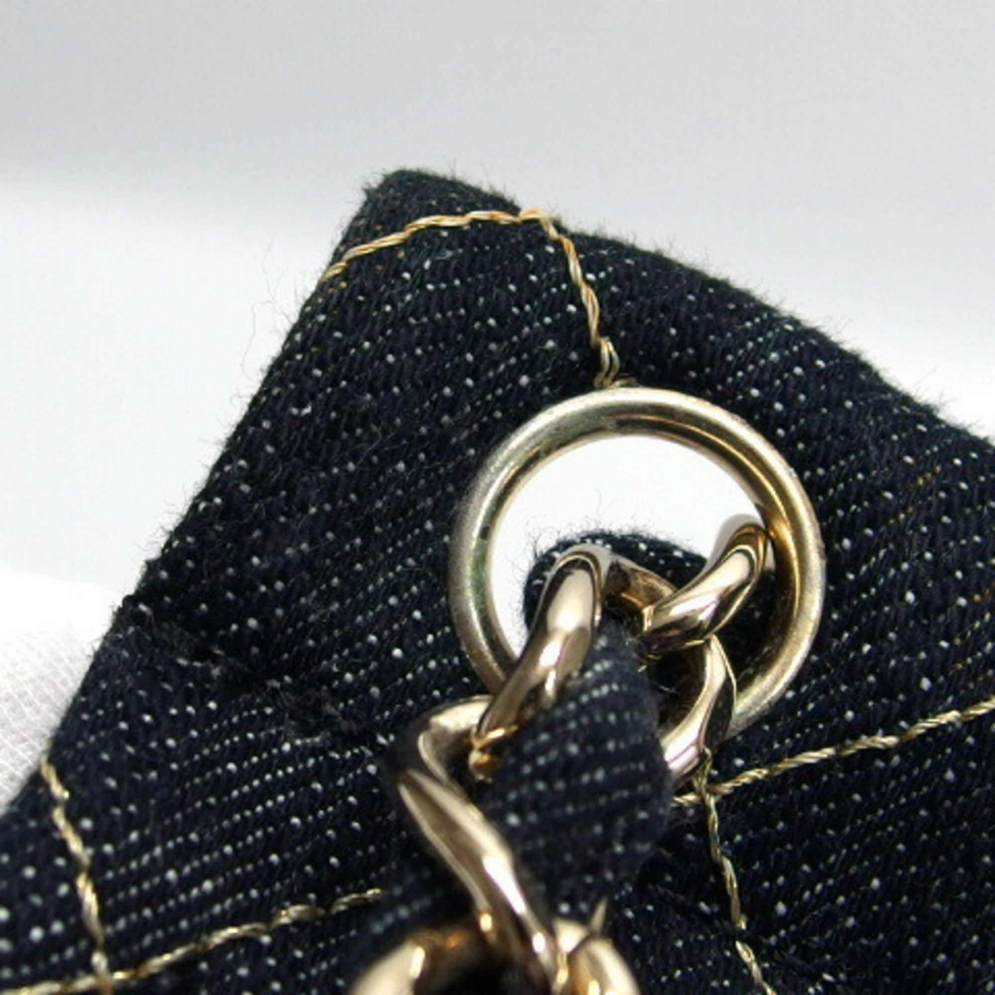 Chanel Matelasse Sparkling Denim Chain Shoulder Bag Indigo Unused — New - Store Return