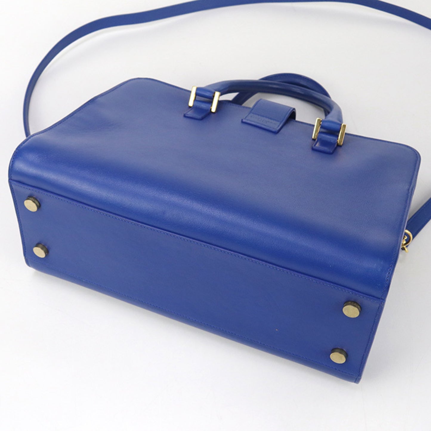 SAINT LAURENT Saint Laurent Handbag 357395 2-Way Monogram Cabas Handbag, Women's, Blue