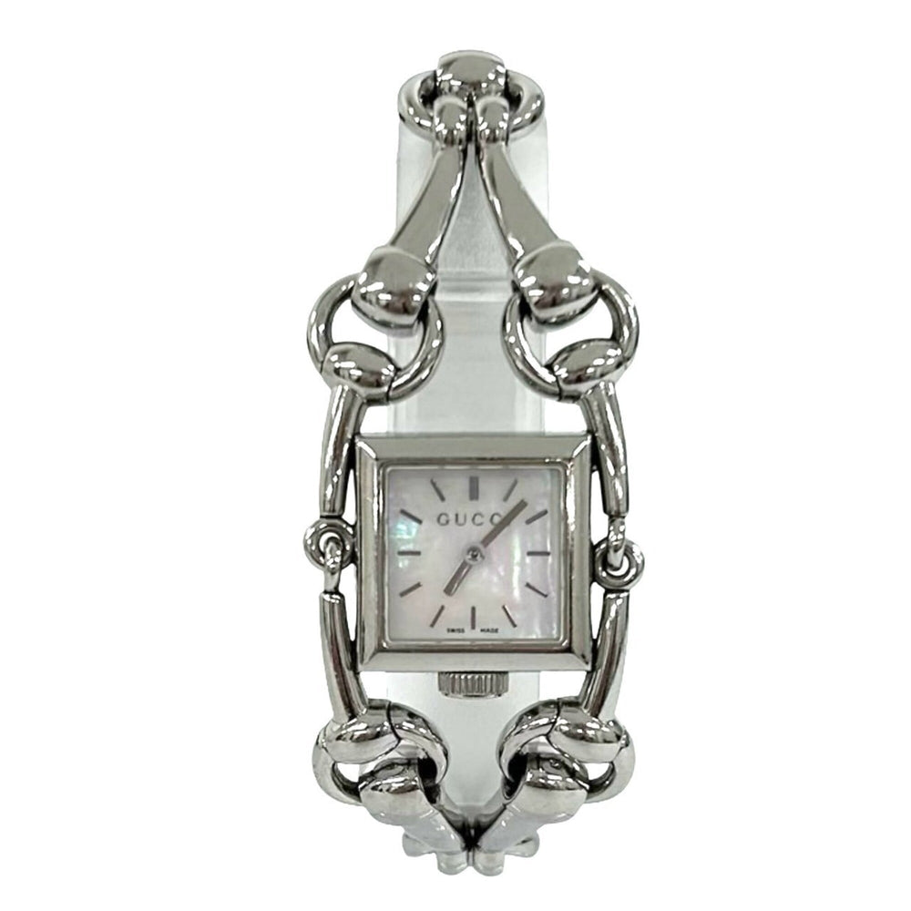 GUCCI Signoria Stainless Steel Quartz Wristwatch, Silver, 34731 — Good