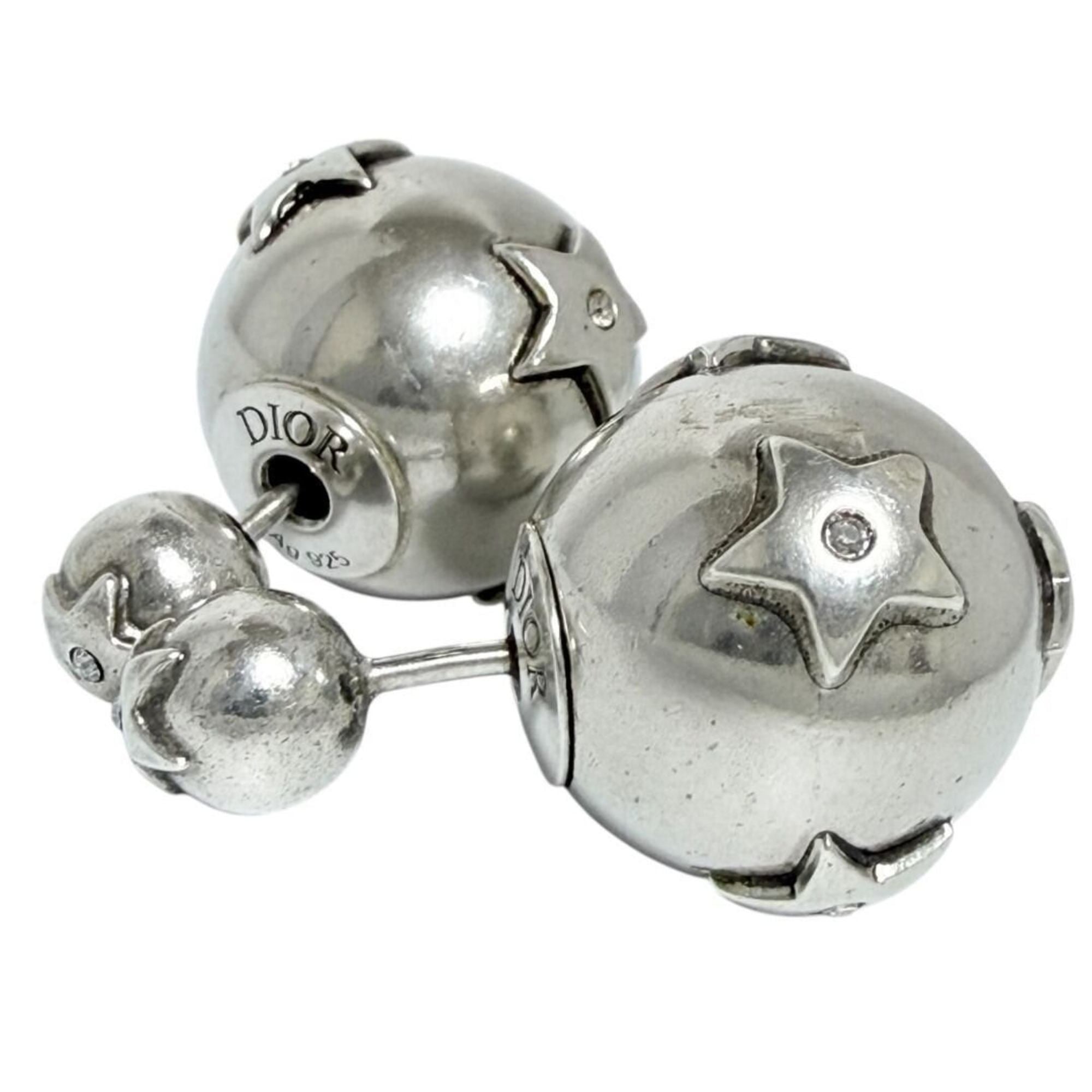 Christian Dior Dior Men's Tribal Earrings in 925 Sterling Silver with Stars