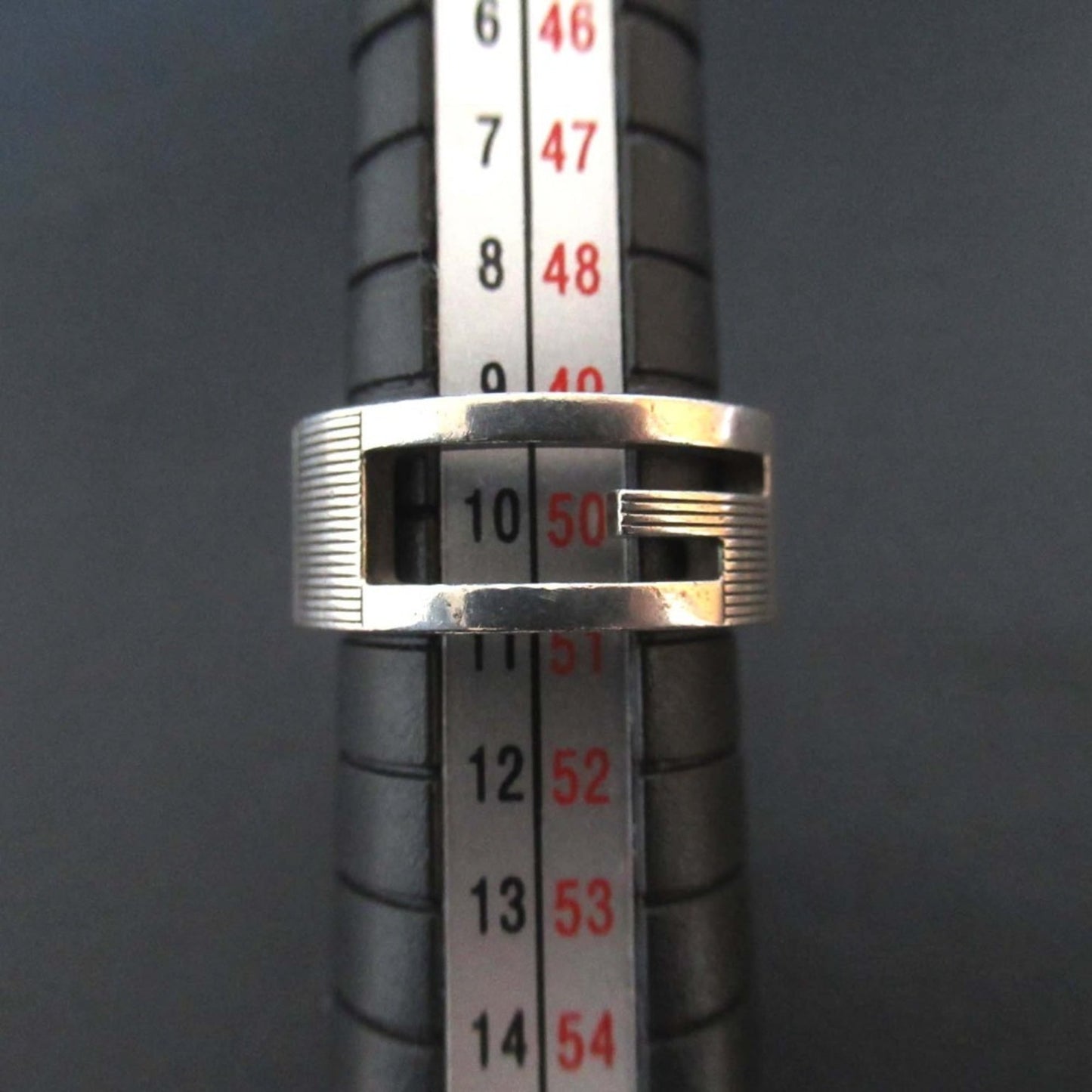 GUCCI Branded G Cutout Ring in Ag925 Silver for Women