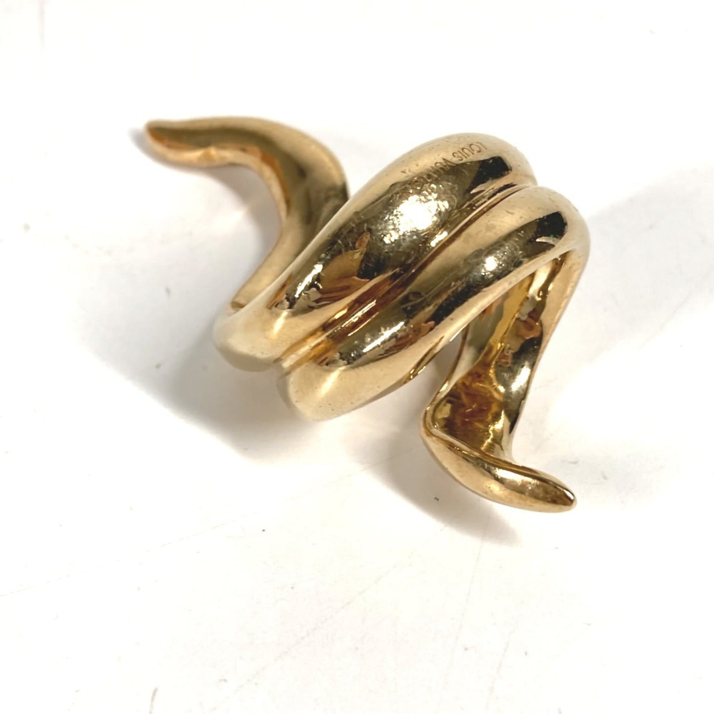 LOUIS VUITTON MP1955 Logo Accessory Jewelry Ring, Men's/Women's, Gold