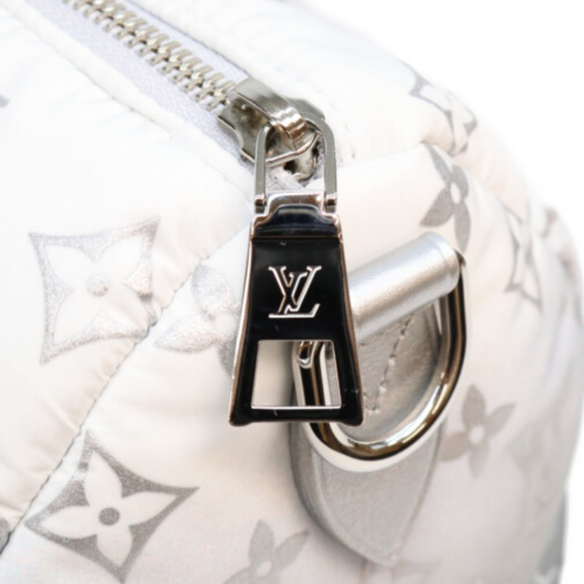 LOUIS VUITTON M11848 LVSKI LV Snow Speedy Bandoulière 25 Shoulder Bag, Silver, Silver Hardware, Men's — Like New