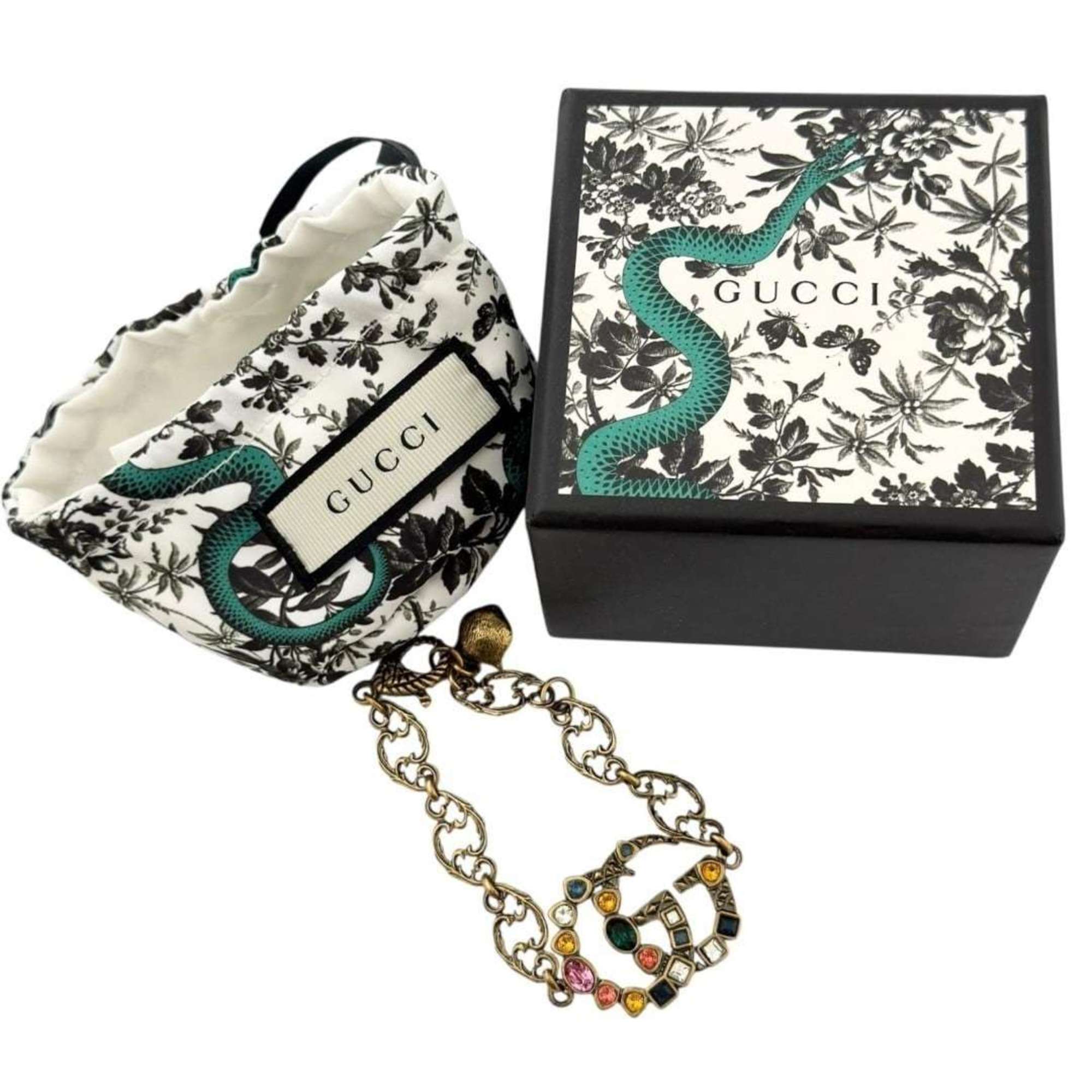 Gucci Women's Double G Beaded Bracelet in Antique Gold — Like New