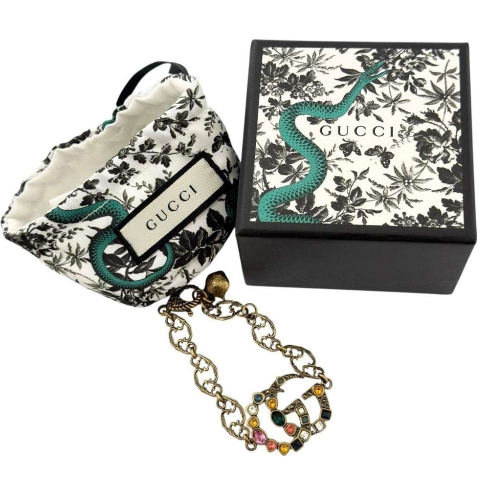 Gucci Women's Double G Beaded Bracelet in Antique Gold — Like New