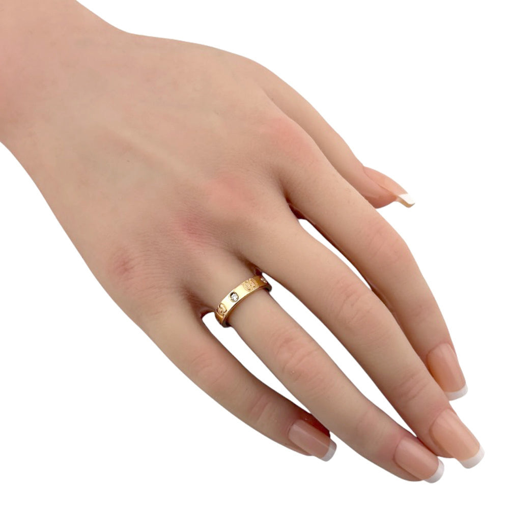 Gucci Icon Diamond Ring, 18K Gold Ring for Women, GUCCI — Like New