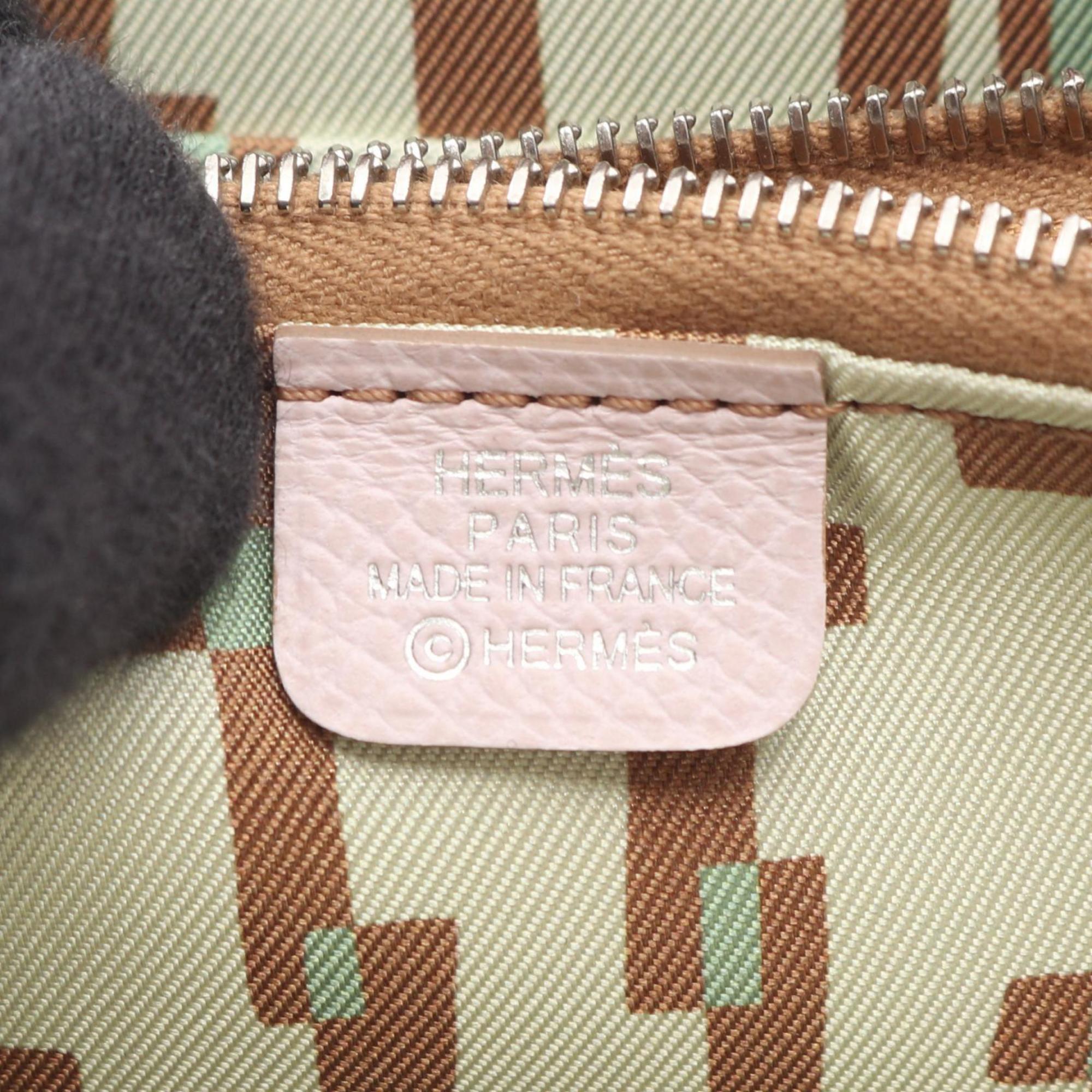 Hermes Hermès Azap Compact Silkin Round Wallet in Calfskin Leather (Cowhide) with Epsom Leather, Pink for Women