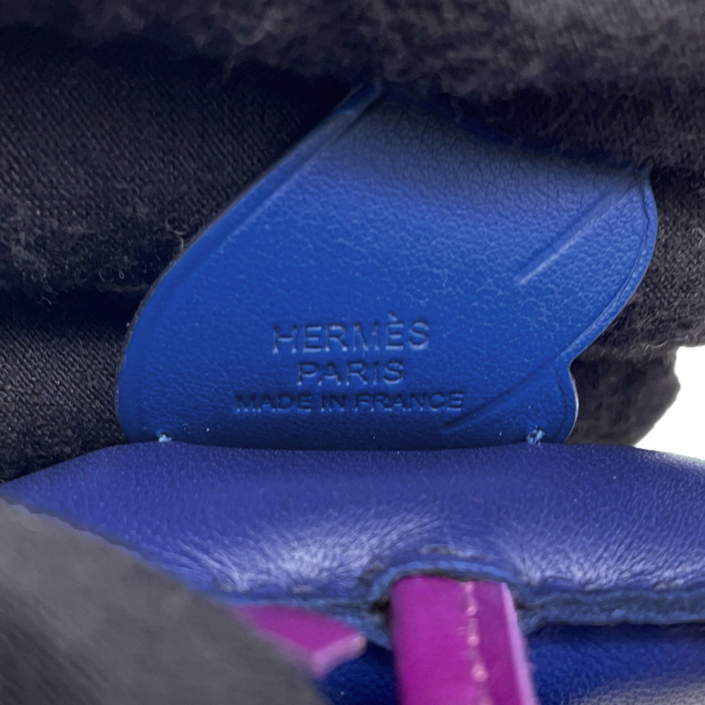 Hermes accessory bag charm Rodeo PM Pegasus Blue Saphir Violet France Lambskin Z stamp women's HERMES — Like New