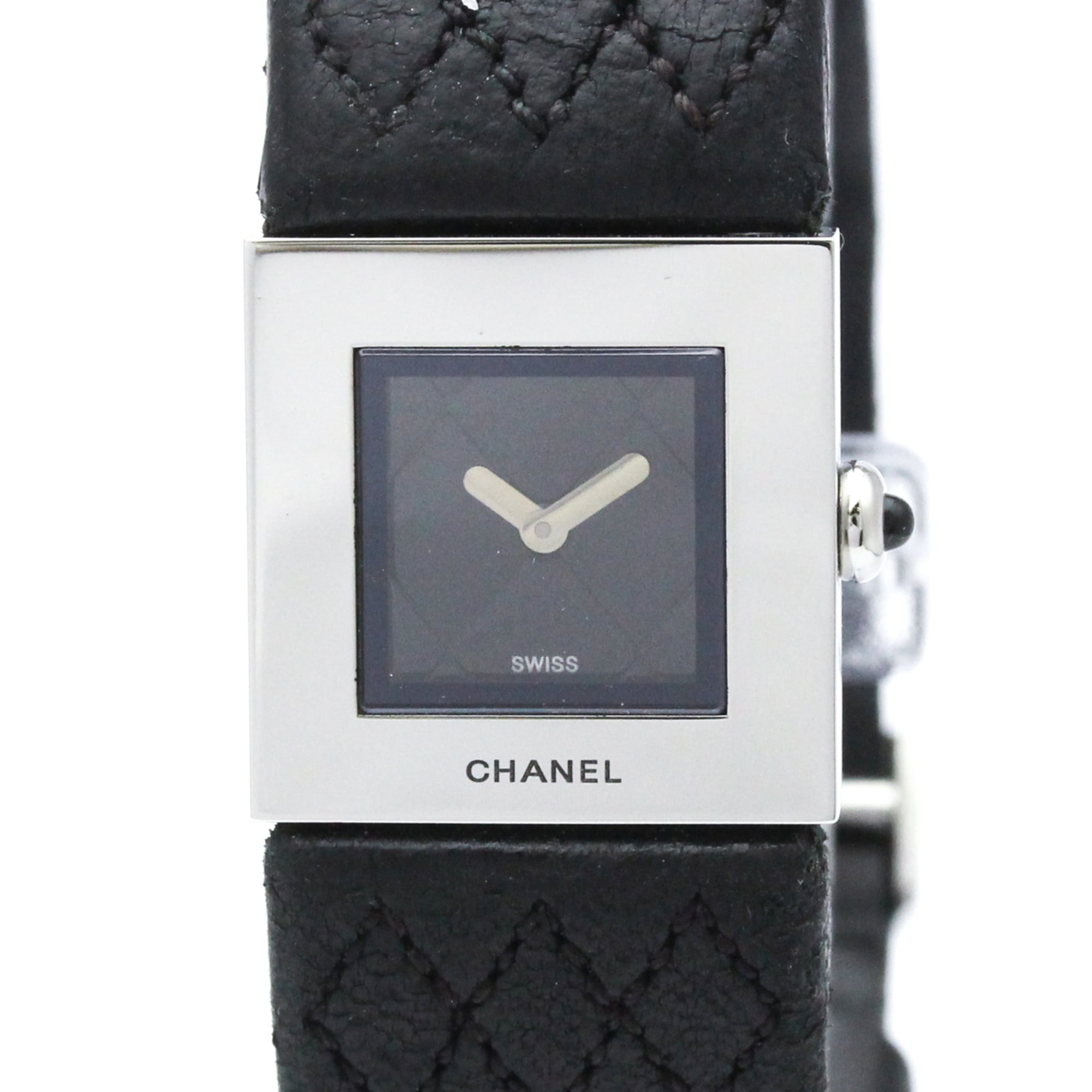 CHANEL Matelasse Stainless Steel Quartz Ladies Watch Polished — Very Good