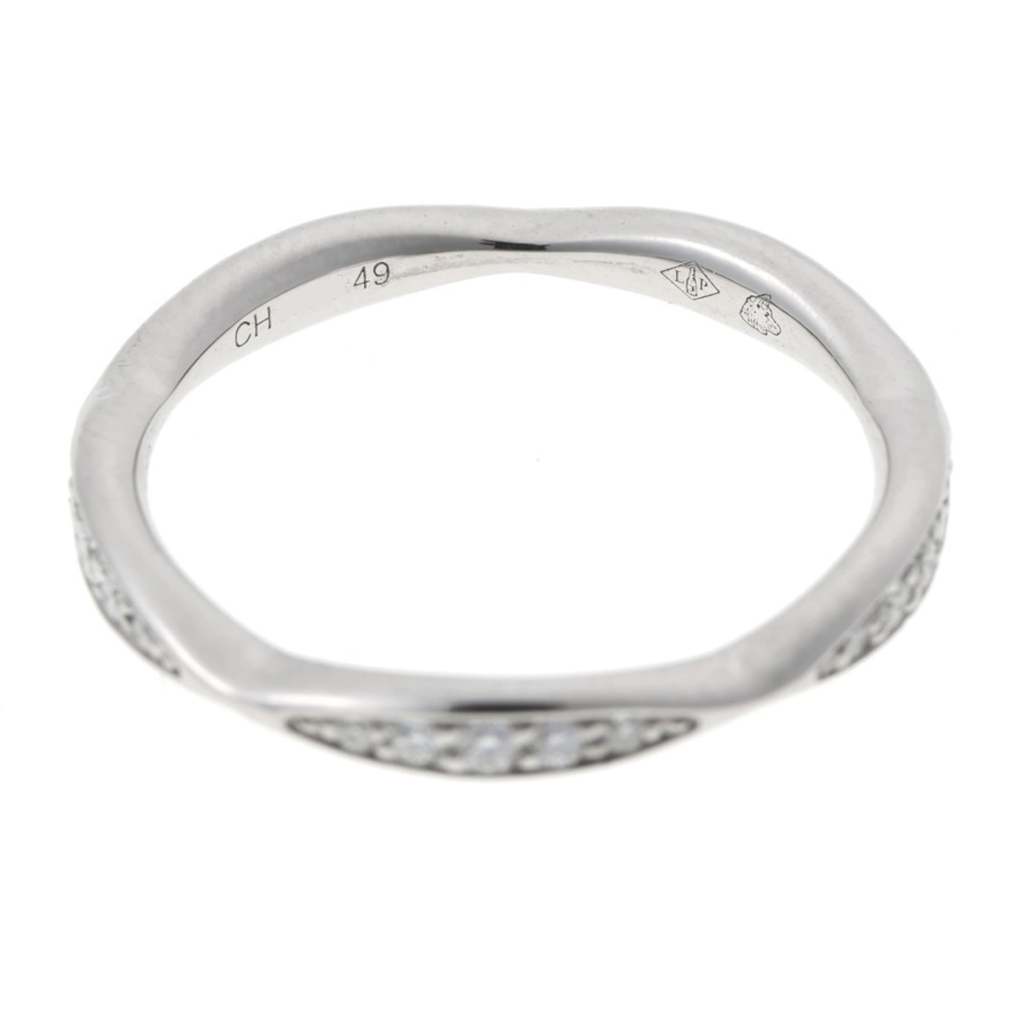 Chanel Camellia Collection Eternity Ring, Full Diamond, Pt950 Platinum, Size #9 — Like New
