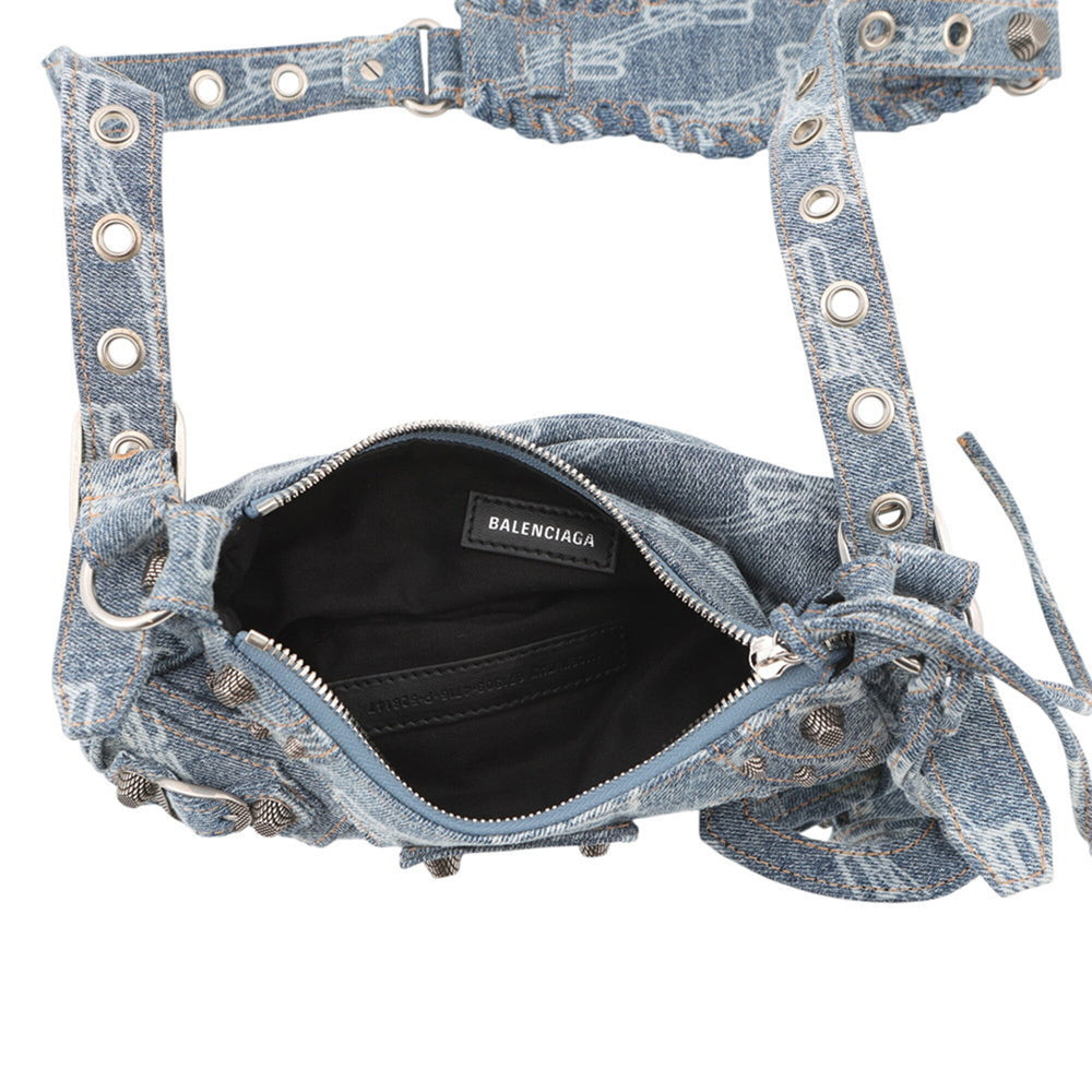Balenciaga shoulder bag Le Cagole XS denim 671309 BALENCIAGA handbag women's — Like New