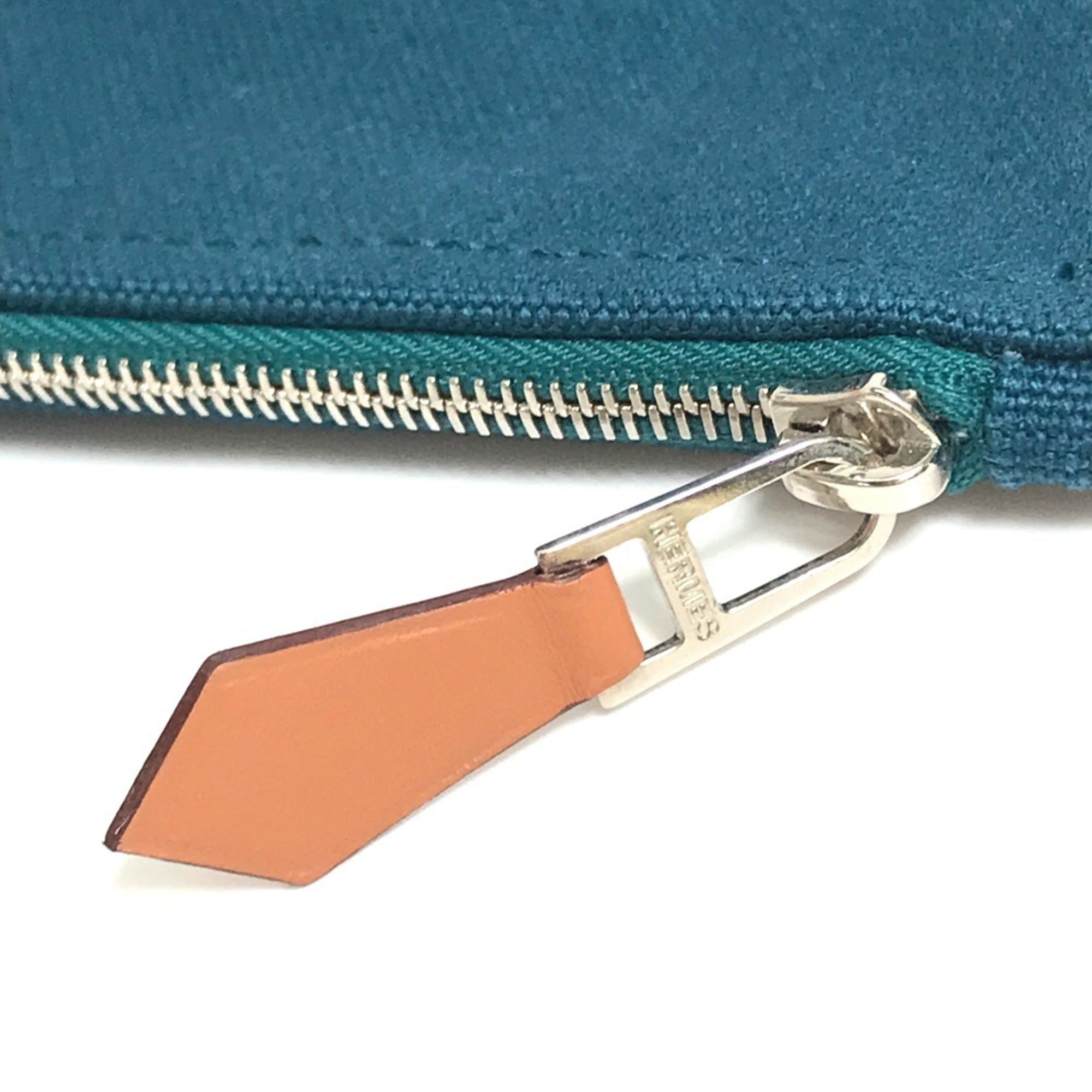 HERMES Hermes Bicycle Studs Velocipedi Flat Pouch GM Canvas Men's Women's Blue — New - Store Return