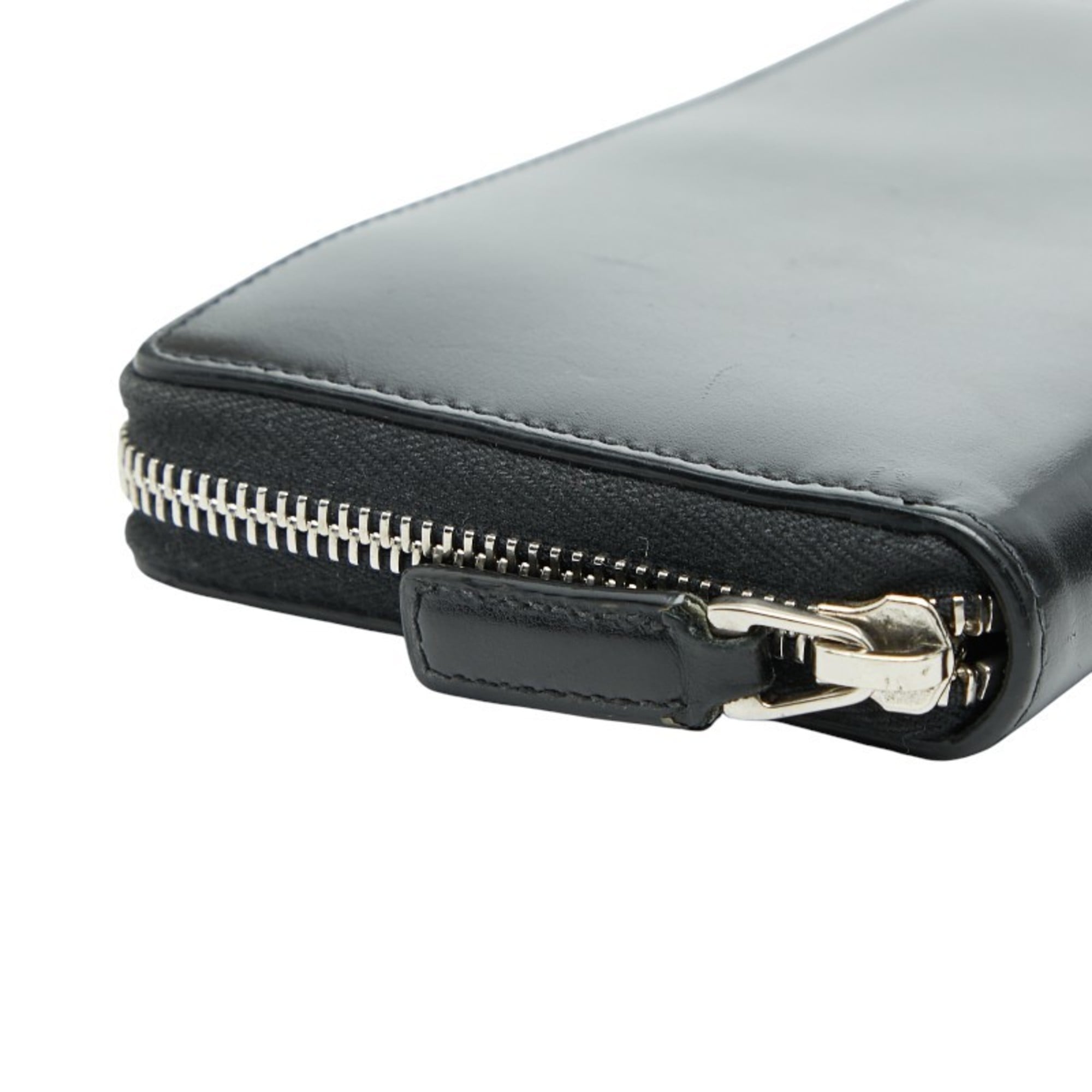 Gucci GG Marmont Zip-Around Long Wallet 428736 Black Leather Women's GUCCI