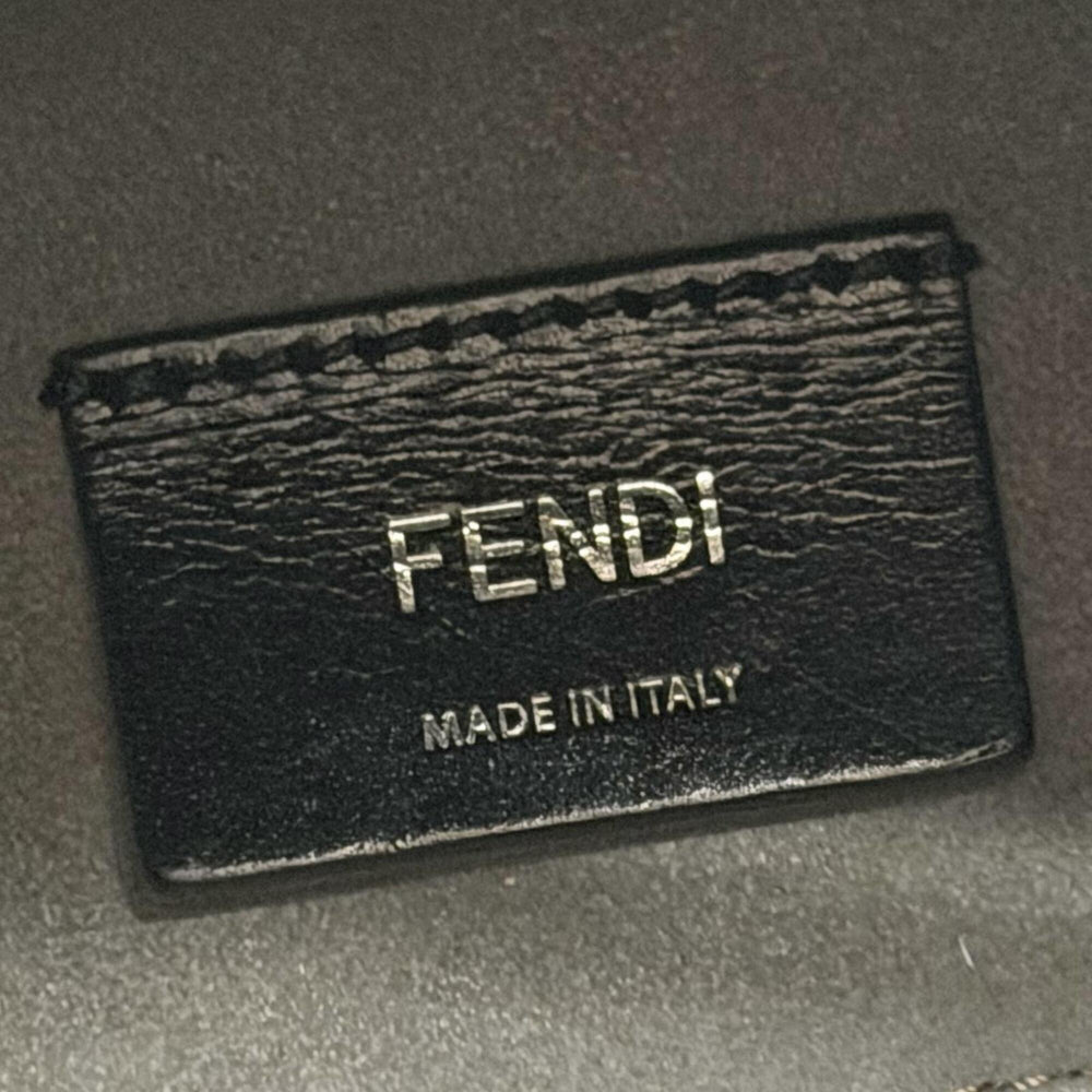 FENDI 7VA584 Leather Go-to Shopper Small 2-Way Handbag/Shoulder Bag, Black, Made in Italy, Women's — Like New