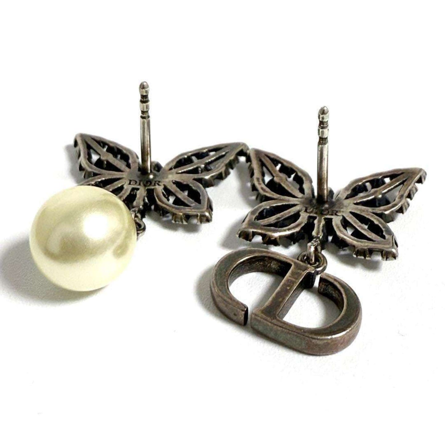 Christian Dior Dior Women's Asymmetrical Earrings Papillon Butterfly